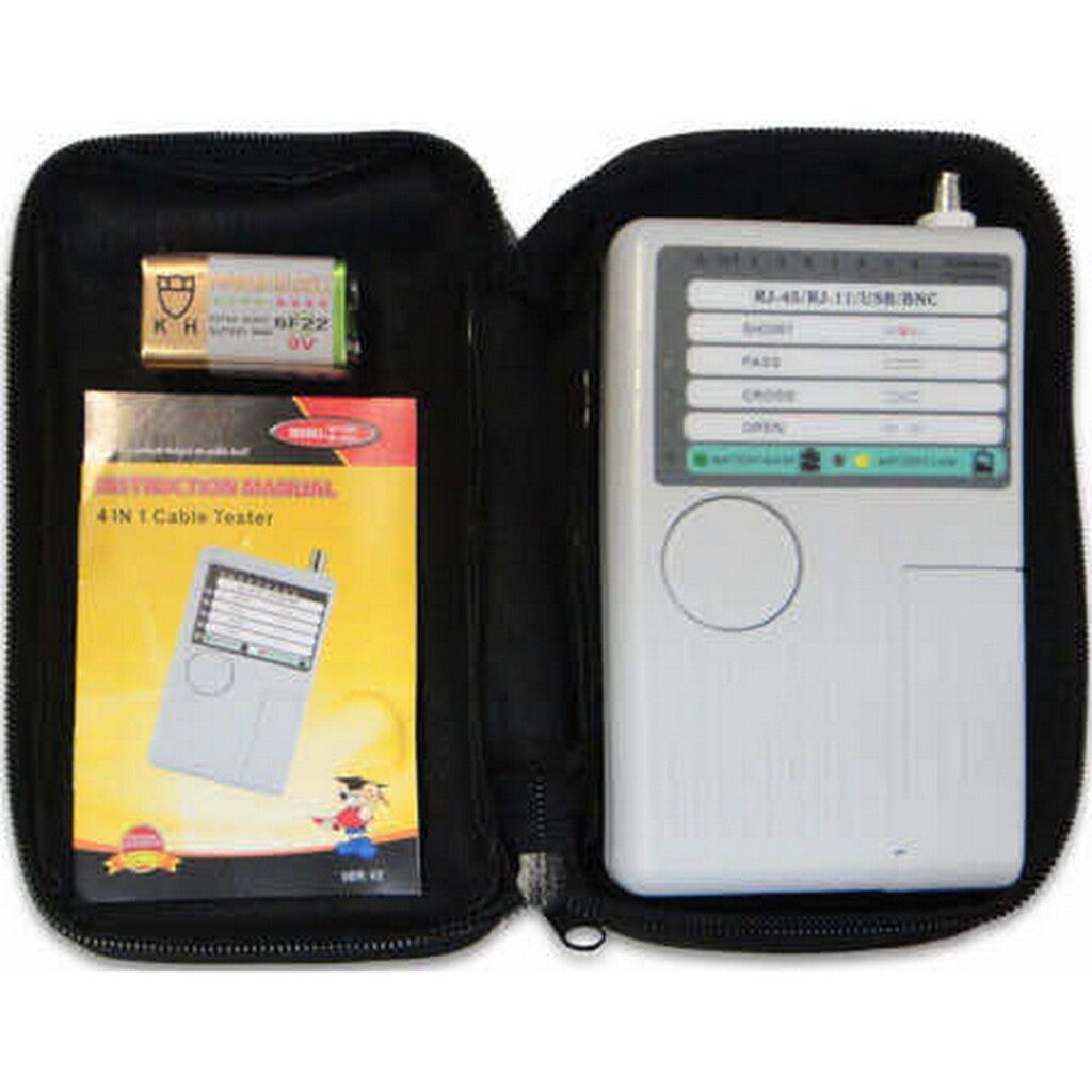 Testador para Cabo de Rede RJ11/RJ45/USB/COAX Seccon SecTool - APTC-NF3468