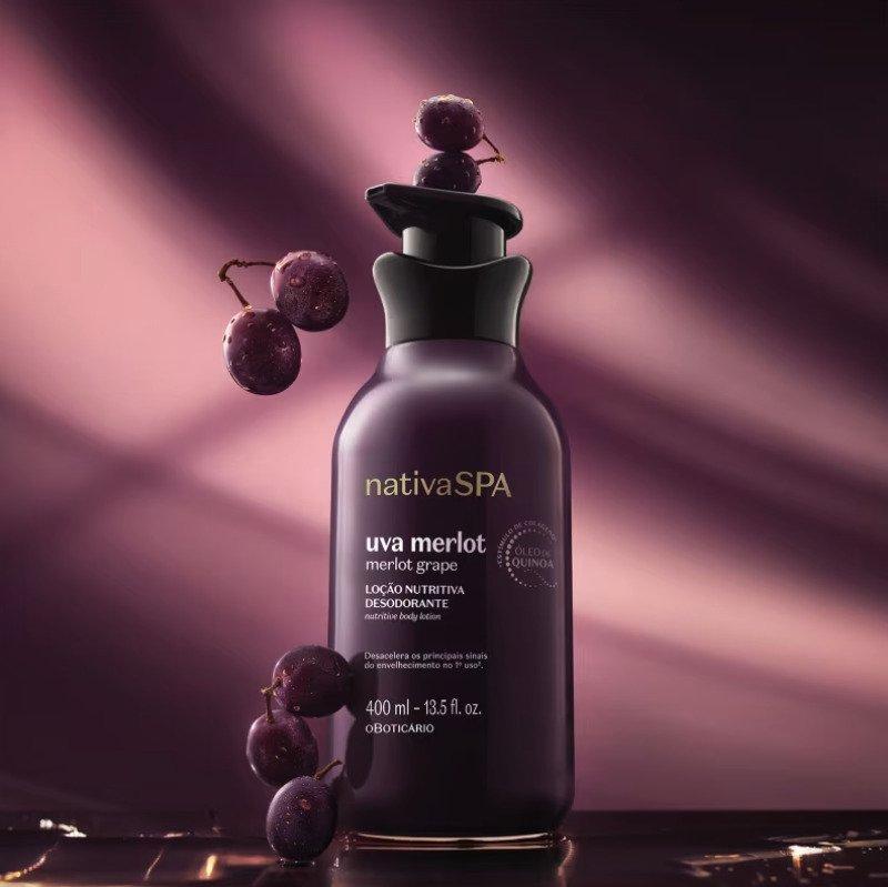 Loção Nutritiva Desodorante Nativa Spa Uva Merlot 400ml O Boticário