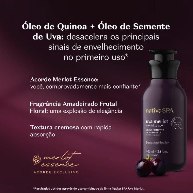 Loção Nutritiva Desodorante Nativa Spa Uva Merlot 400ml O Boticário