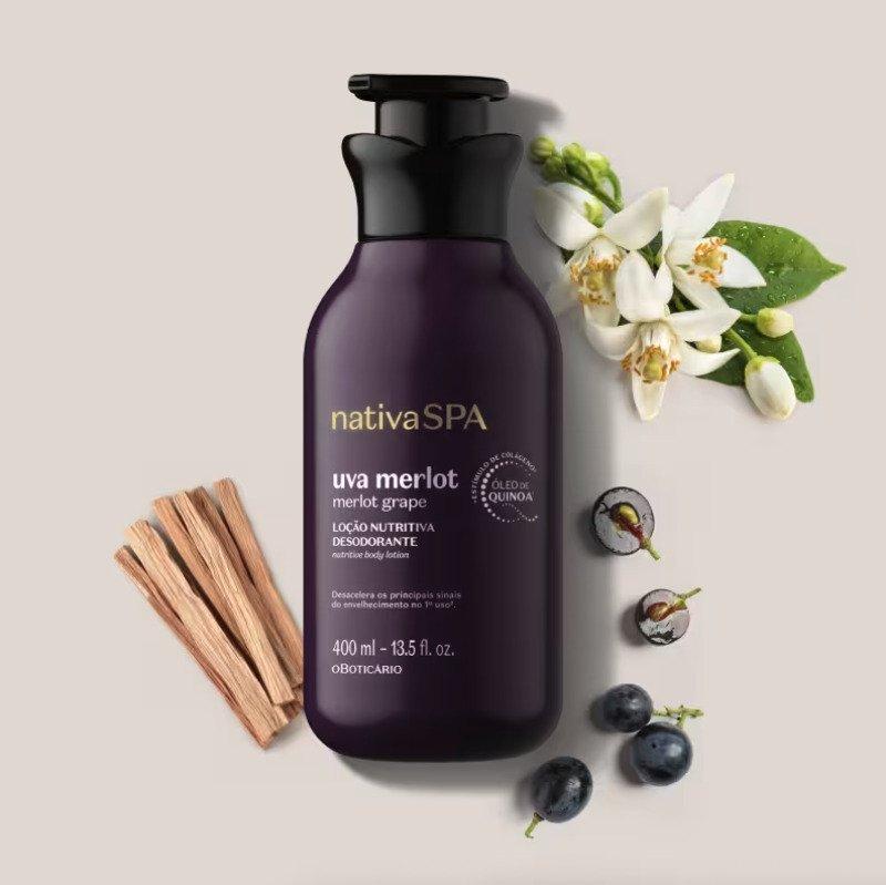 Loção Nutritiva Desodorante Nativa Spa Uva Merlot 400ml O Boticário