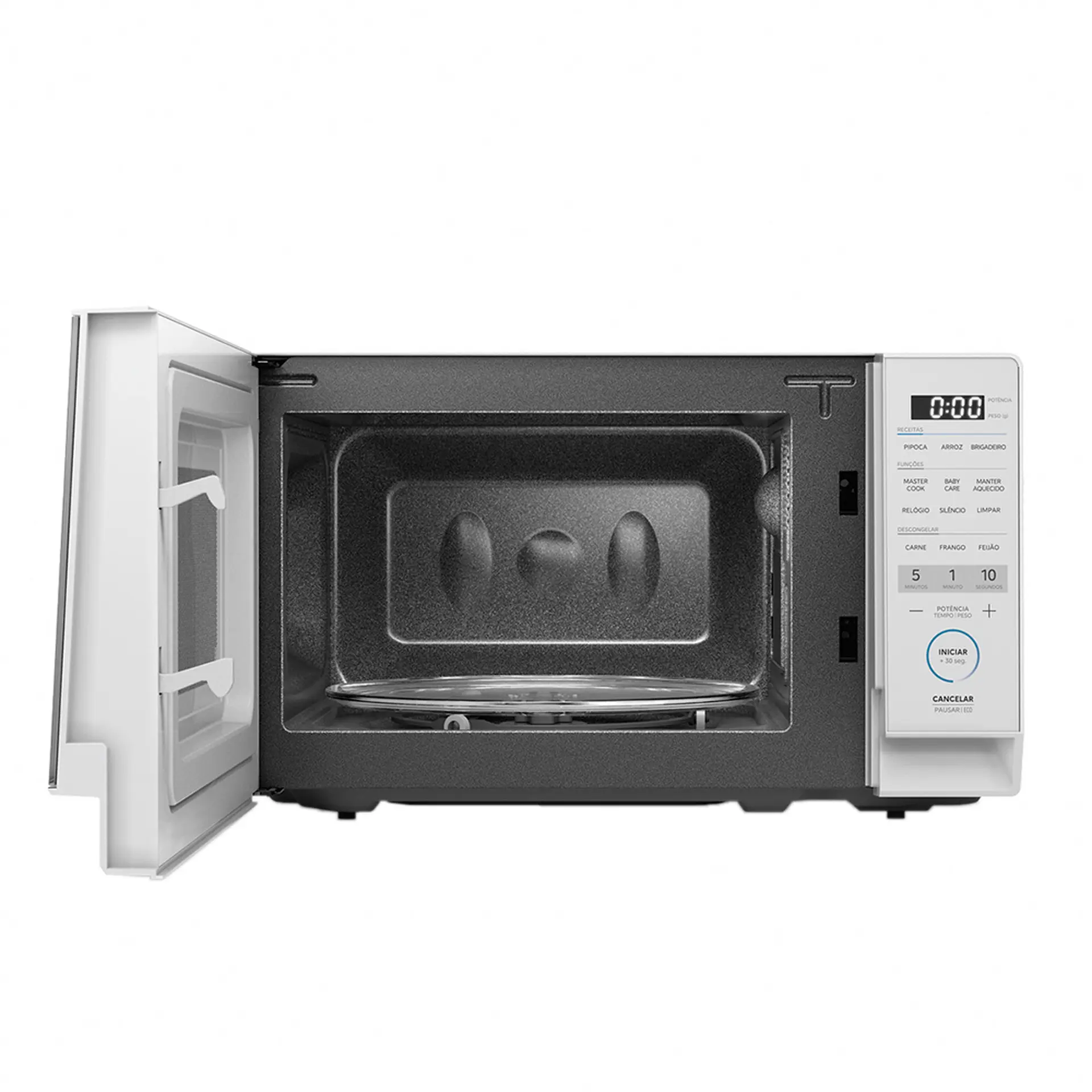 Micro-ondas de Bancada Midea 20L 1050W MasterCook MHP20B - Branco - 110 Volts