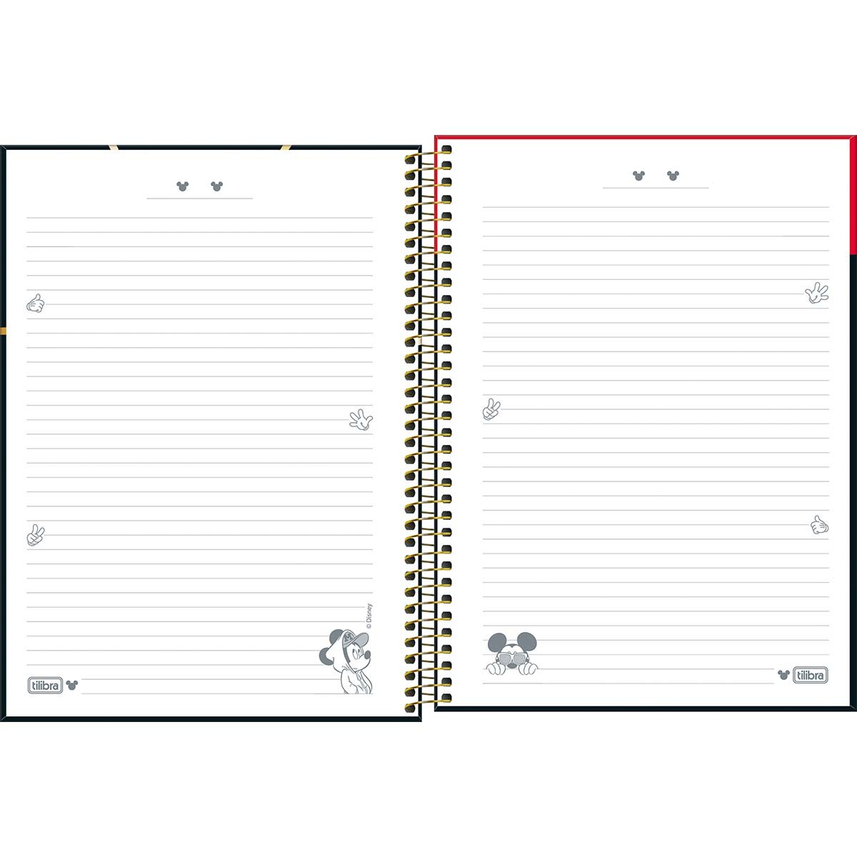 Caderno Universitário Tilibra Mickey Mouse Capa Dura 160 Folhas 10 Matéria