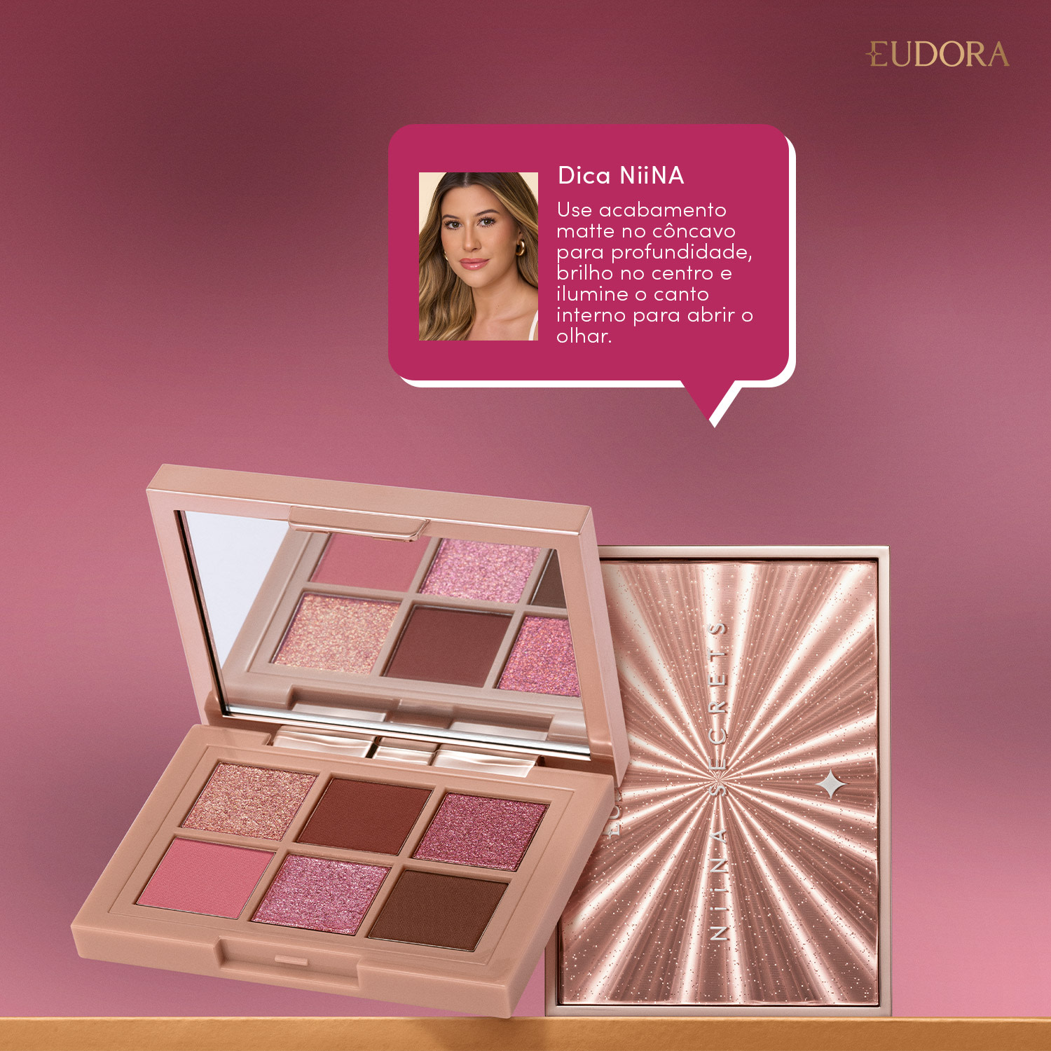 Paleta de Sombra Niina Secrets Rosé Shine