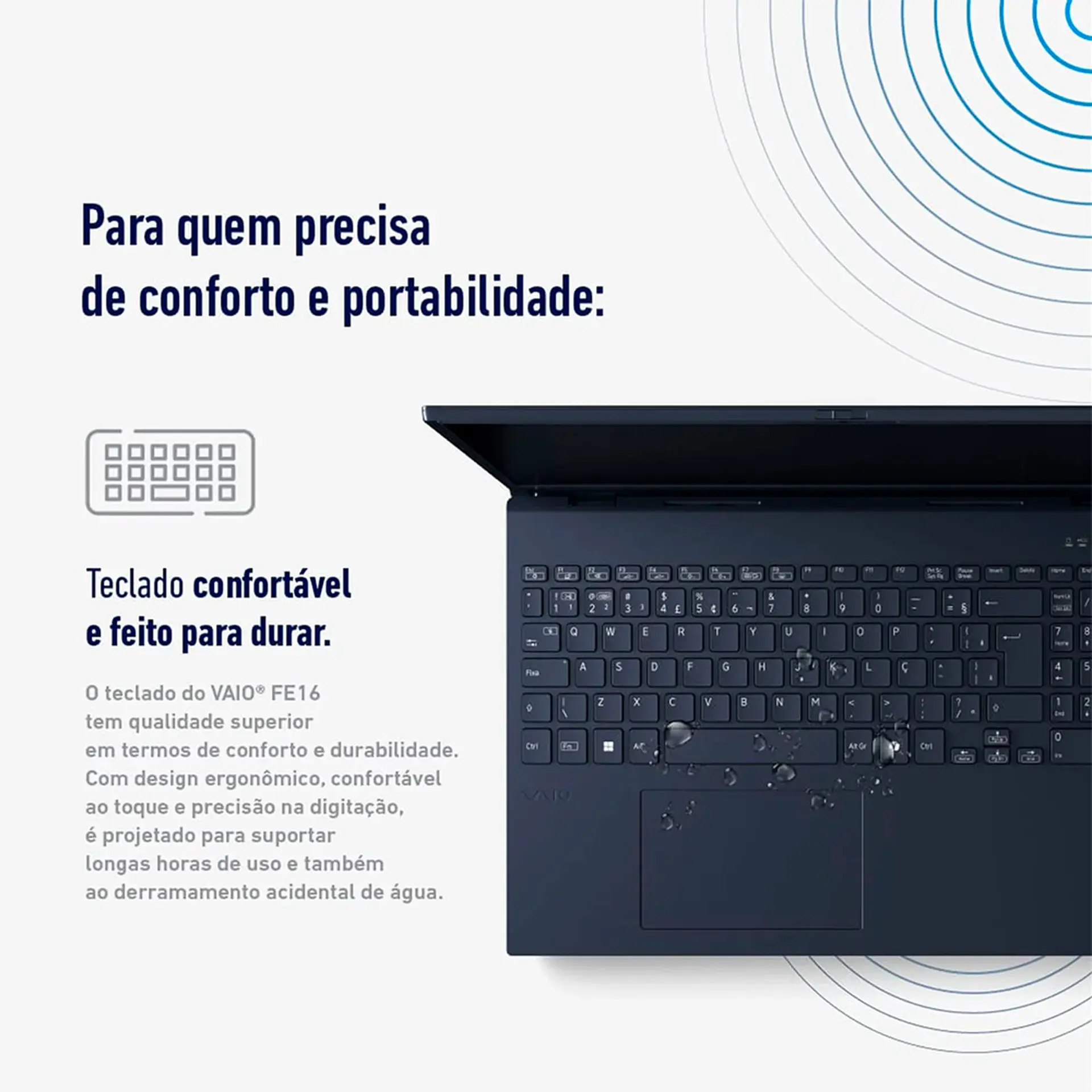 Notebook Vaio FE16 Ryzen 5-5625U Linux 16GB 512GB SSD 16" - Cinza - Bivolt