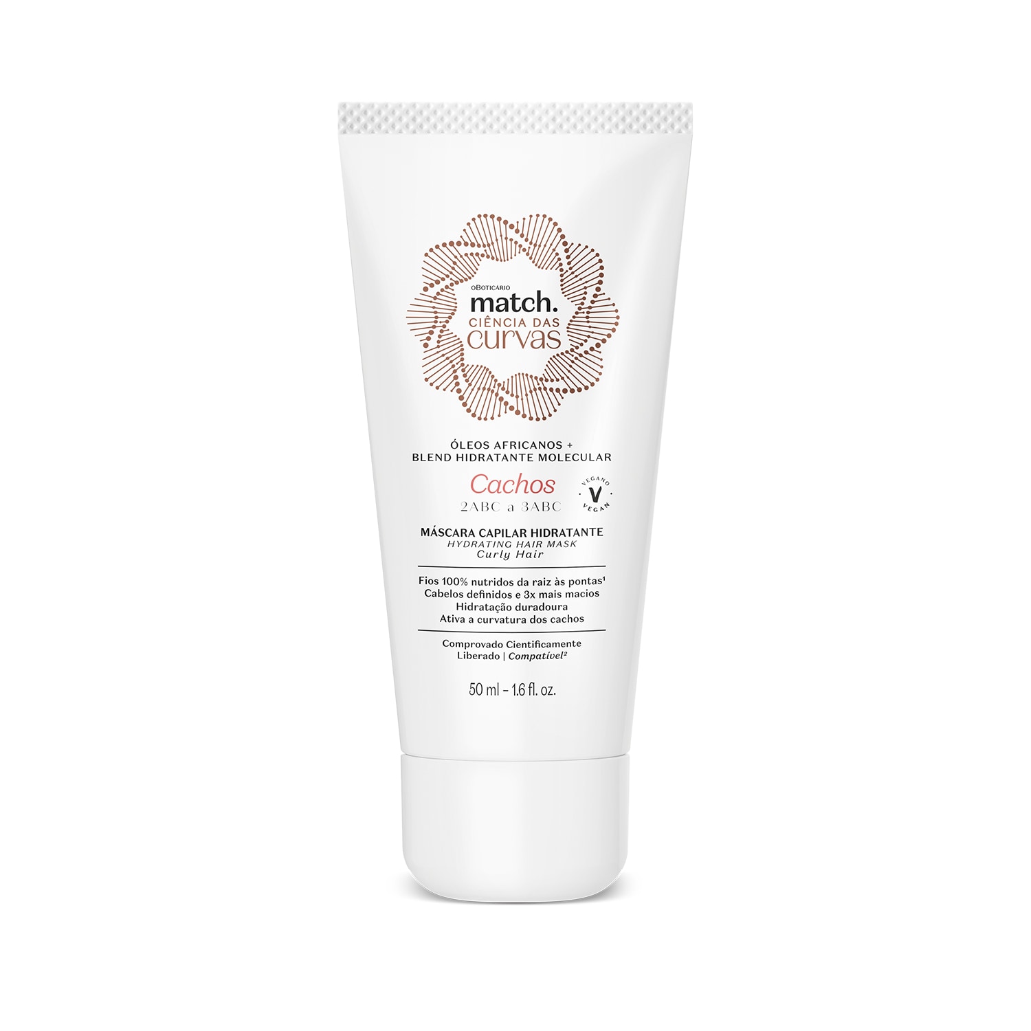 Máscara Capilar Hidratante Match Ciência das Curvas Crespos 50ml