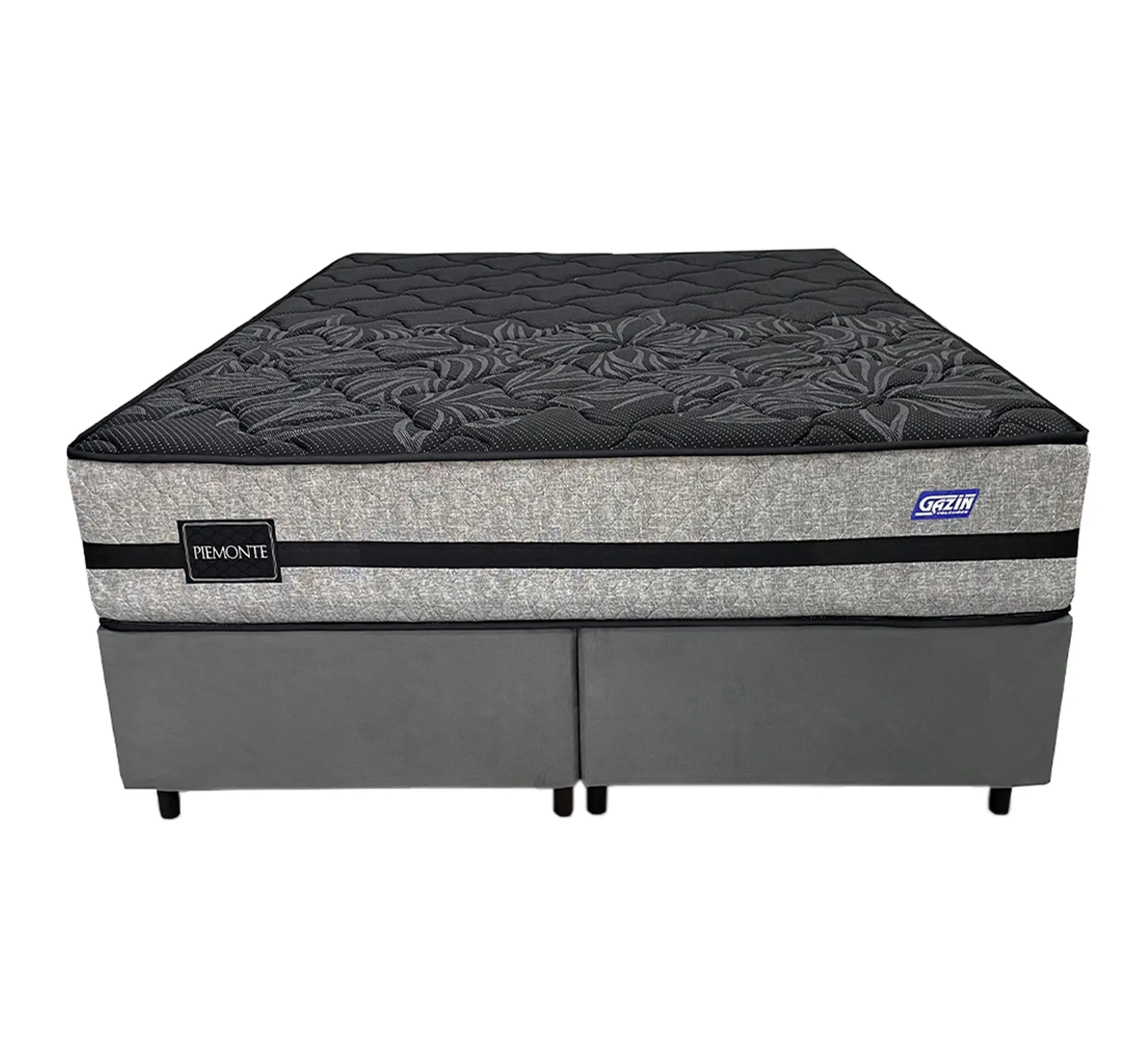 Colchão Cama Box Gazin Molas BlueWave Queen Size Piemonte 158x198 - Cinza