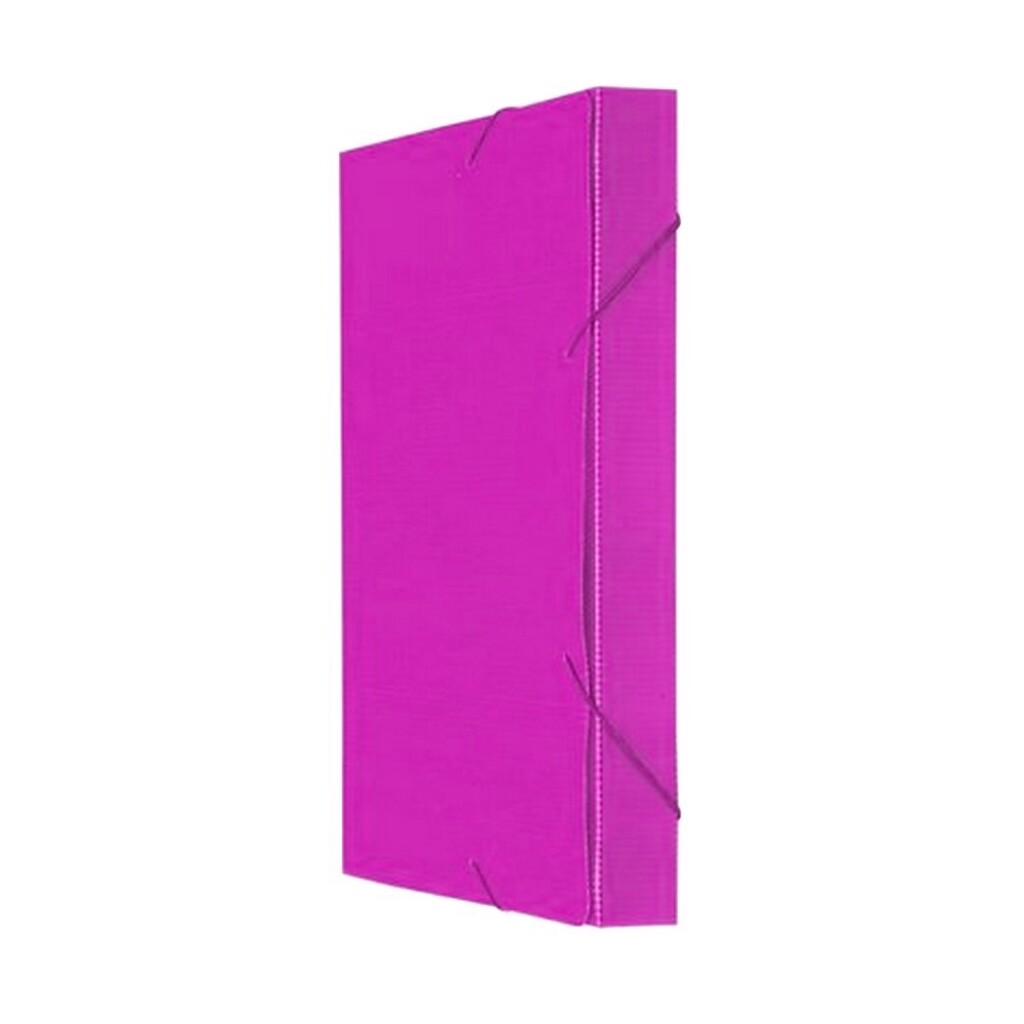 Pasta Aba Elástico 340 x 245mm Lombo 3,5cm Rosa Nova Onda Polibras - Pacote com 10 Unidades  - 20310