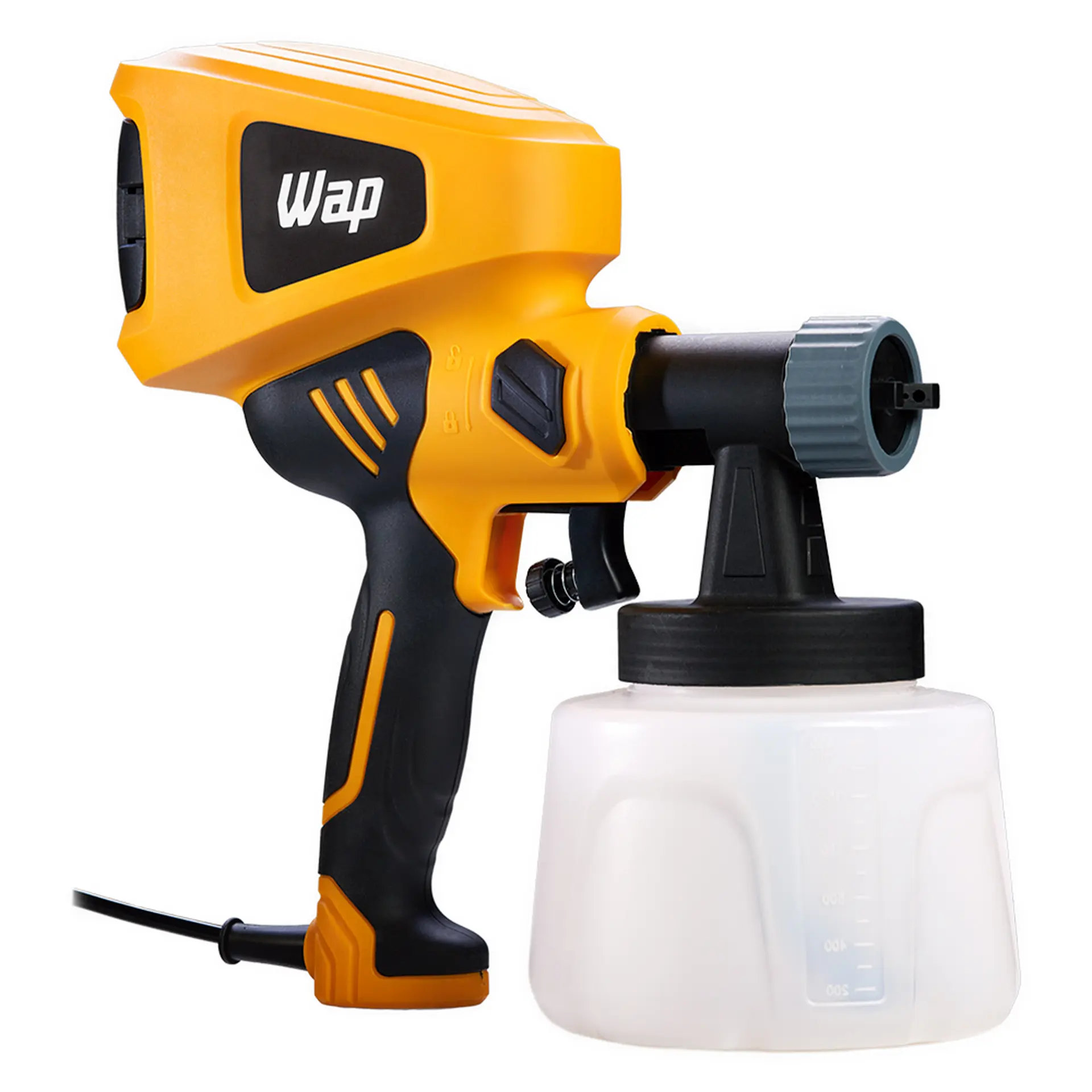 Pistola Elétrica de Pintura Wap 0,9L 400W EPP400 com Regulagem de Spray - Amarelo/Preto - 110 Volts