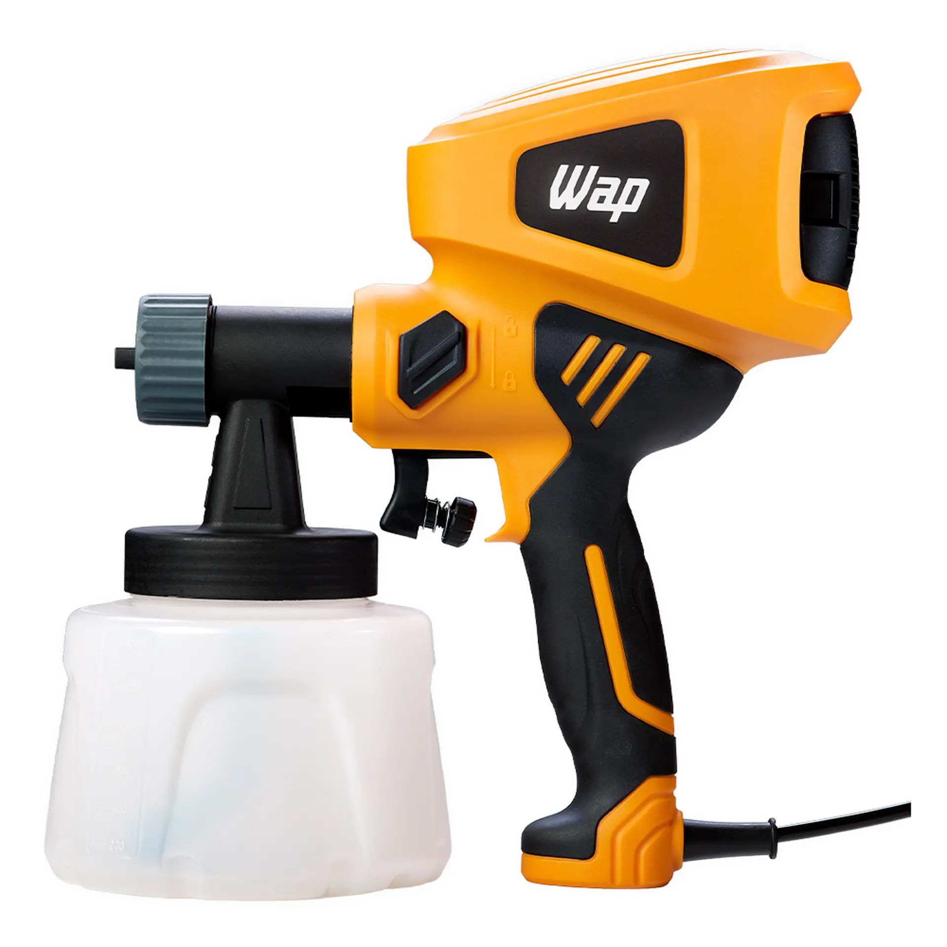 Pistola Elétrica de Pintura Wap 0,9L 400W EPP400 com Regulagem de Spray - Amarelo/Preto - 110 Volts