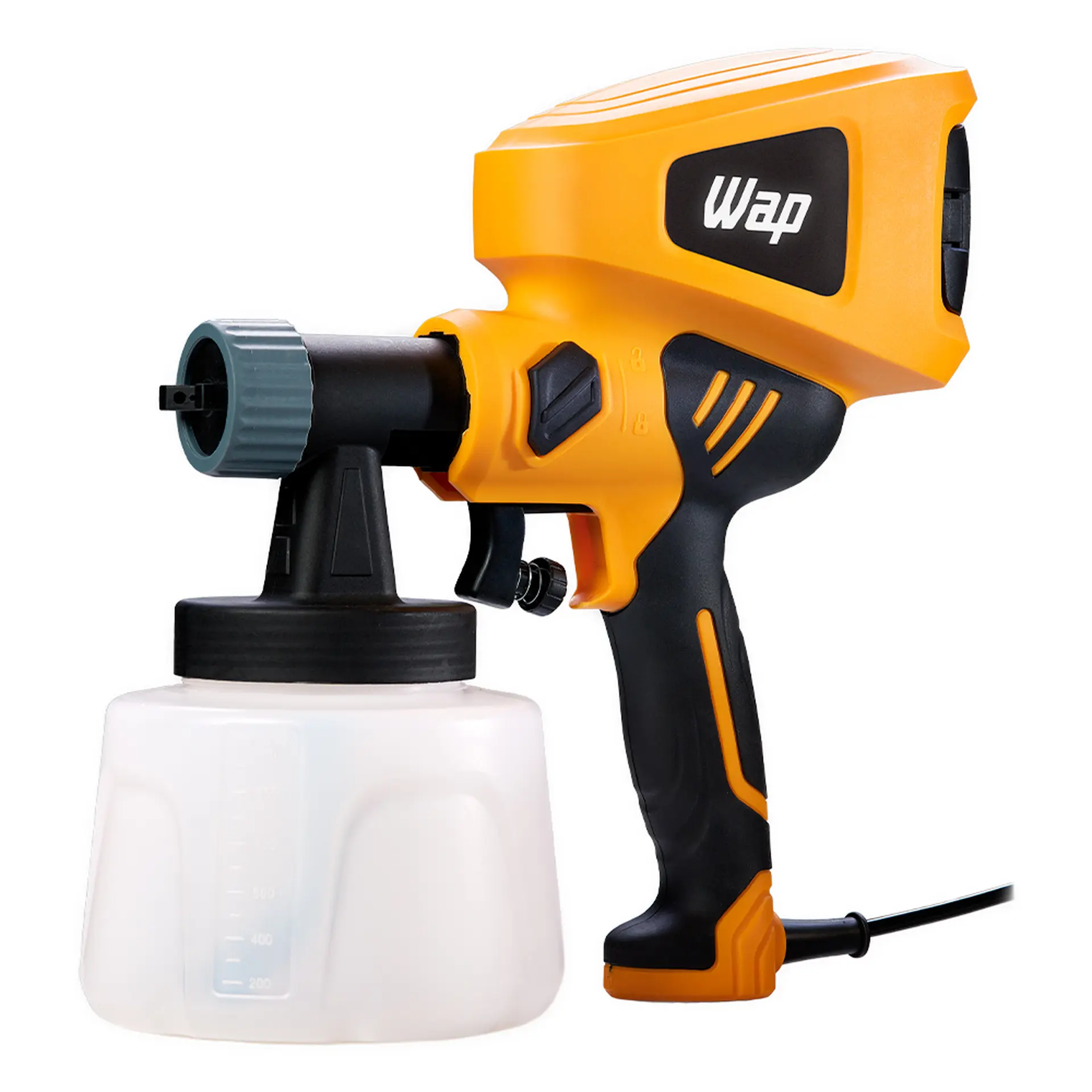 Pistola Elétrica de Pintura Wap 0,9L 400W EPP400 com Regulagem de Spray - Amarelo/Preto - 110 Volts
