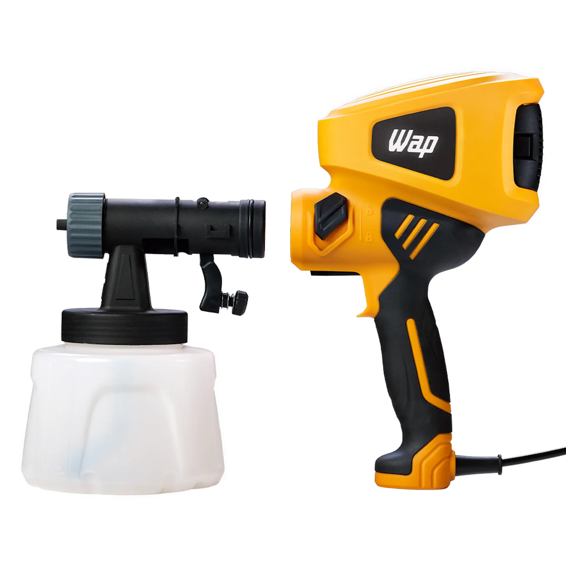 Pistola Elétrica de Pintura Wap 0,9L 400W EPP400 com Regulagem de Spray - Amarelo/Preto - 110 Volts