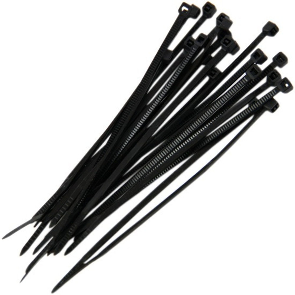 Abraçadeira Plástica Enerbras 2,5 x 200mm Preto A25-E200P - Pacote com 100 Unidades