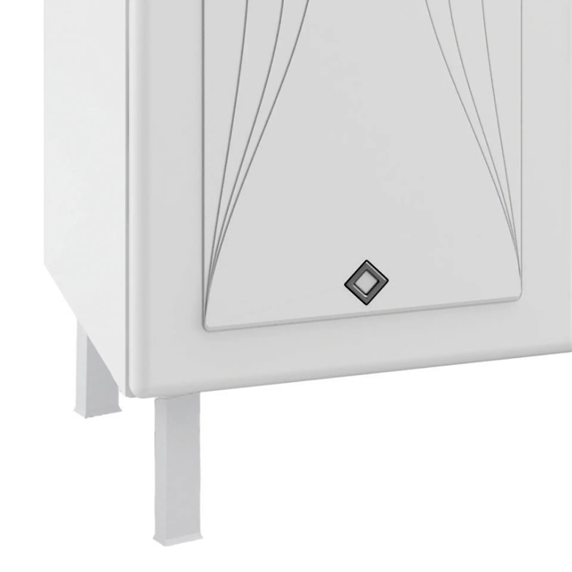 Balcão sem Tampo 3 Portas 2 Gavetas 120cm Star Telasul em Aço - Bco/Pto
