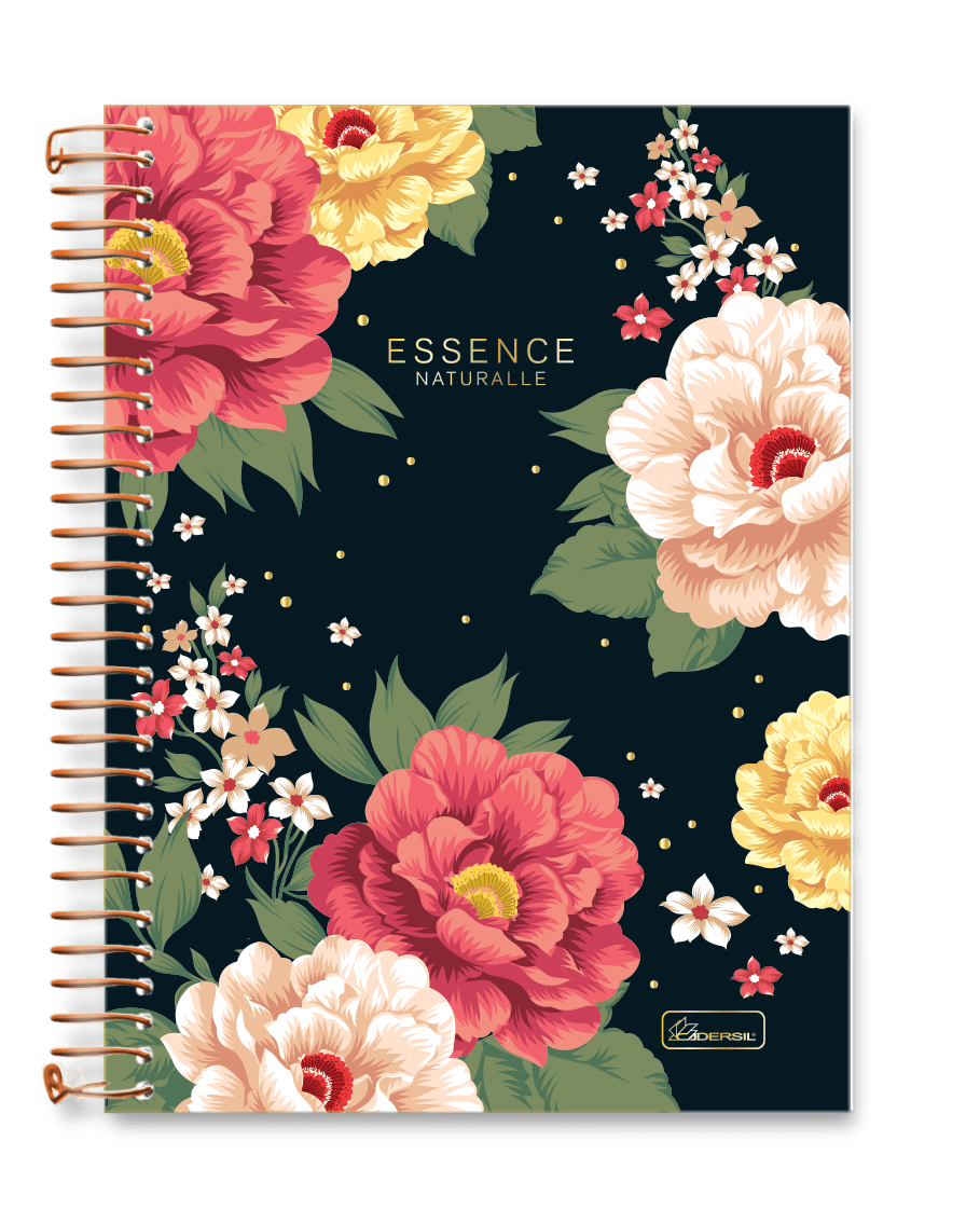 Caderno Universitário Cadersil Essence Médio 240 Folhas Colegial 15 Matérias Sortido
