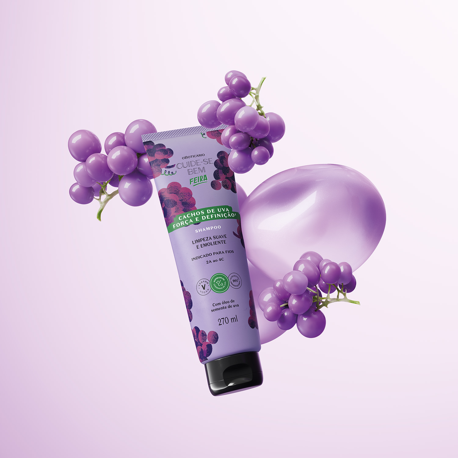 Shampoo Cuide-se Bem Feira Cachos de Uva 270ml