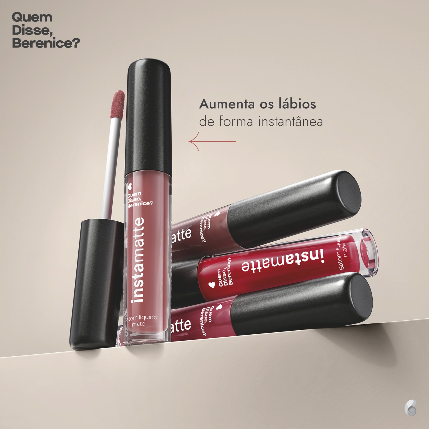 Quem Disse, Berenice? Volumão Marrom Camurçali - Batom Líquido 4ml
