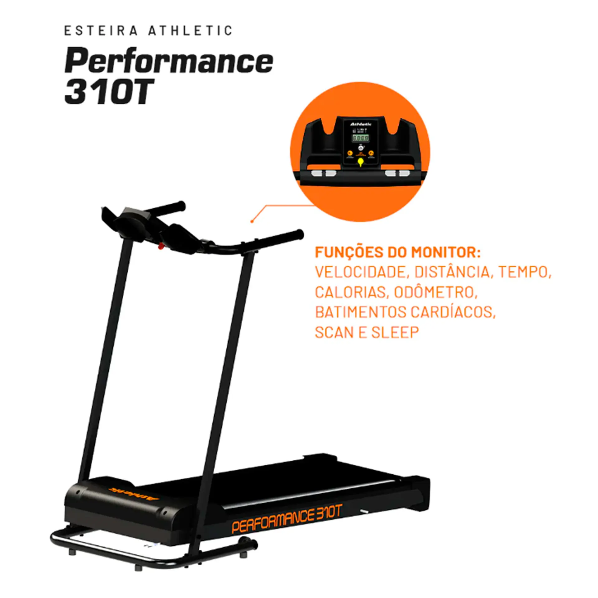 Esteira Ergométrica Athletic Performance 120Kg Motor 4.0Hp - Chumbo - Bivolt