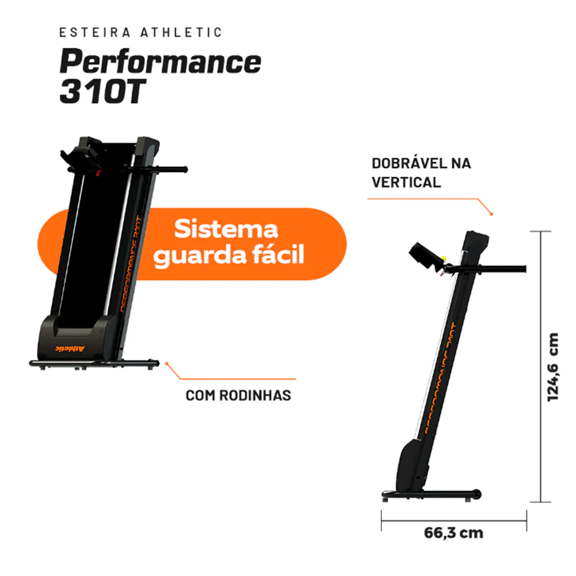 Esteira Ergométrica Athletic Performance 120Kg Motor 4.0Hp - Chumbo - Bivolt