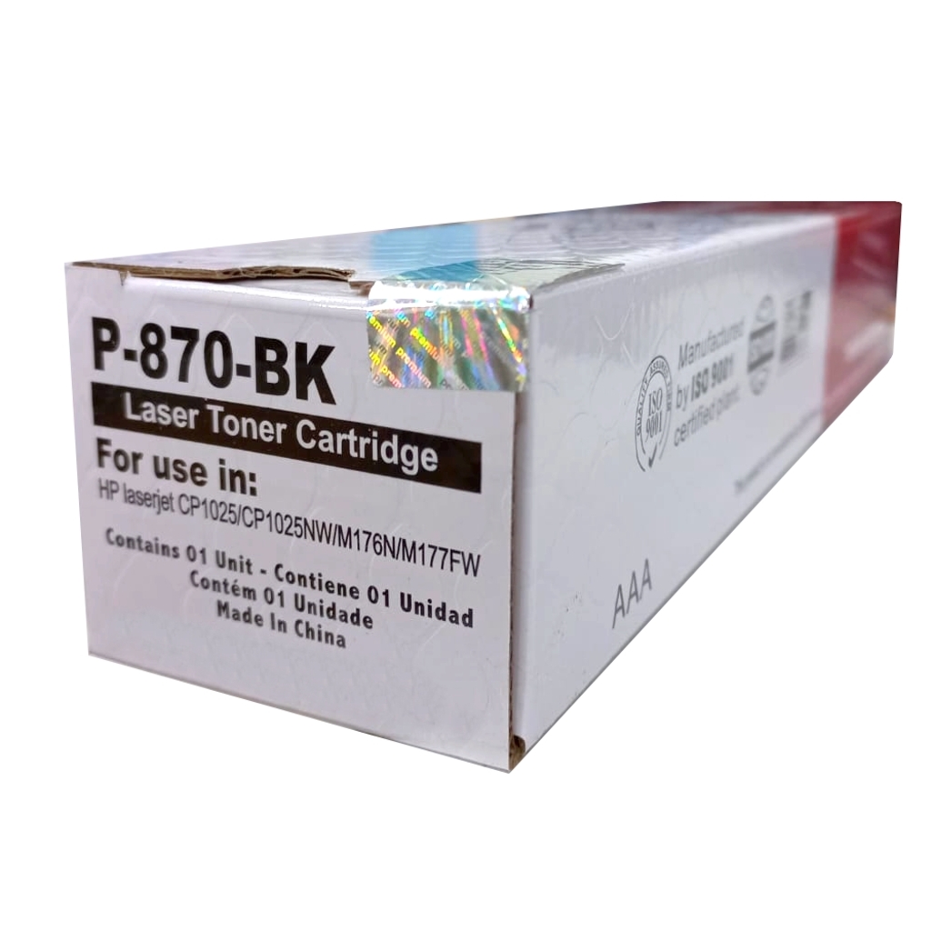 Toner HP Preto HtCompany - P-870-BK - CP1025NW, MFP M176, M177