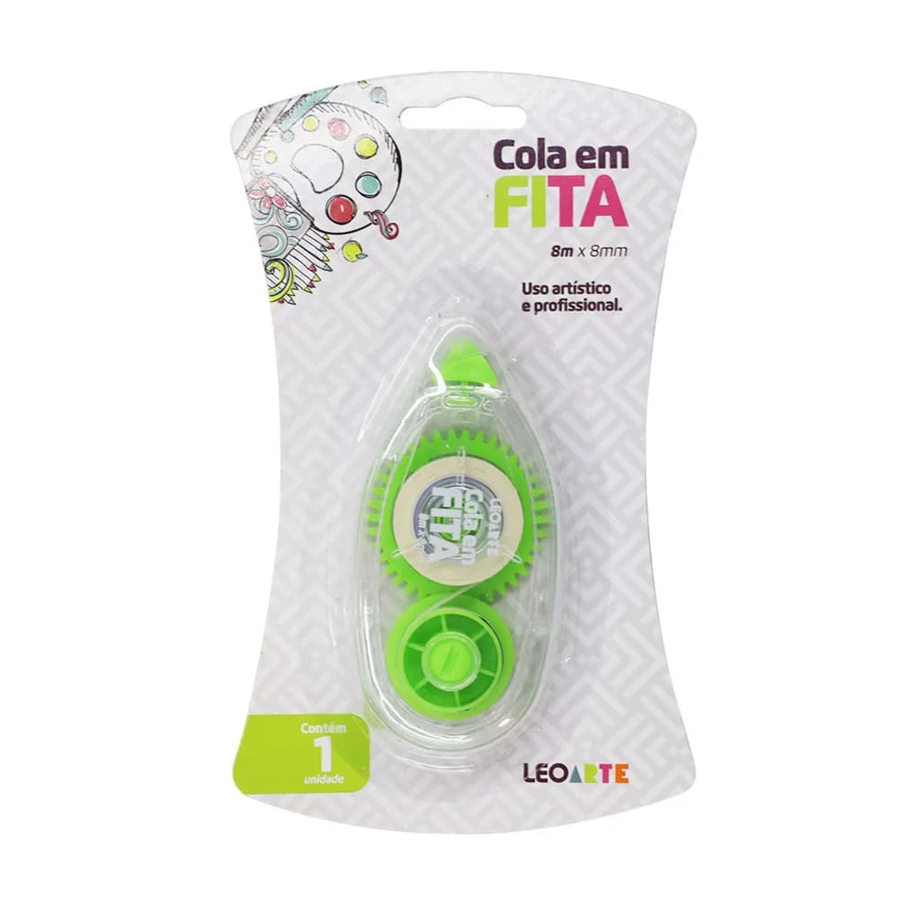 Cola em Fita Leo&Leo 8mm x 8mm Secagem Rápida