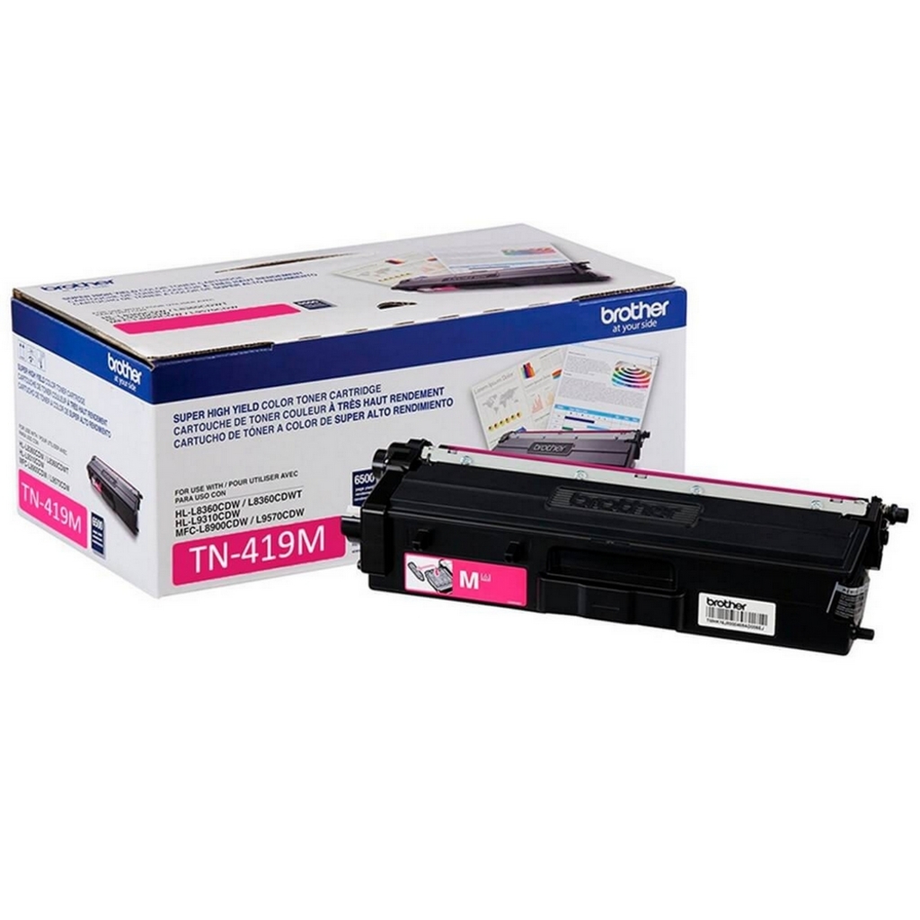 Toner Brother Magenta Original - TN419MBR - 9.000 páginas para HLL8360CDW, MFCL8610CDW, MFCL8900CDW, MFCL9570CDW