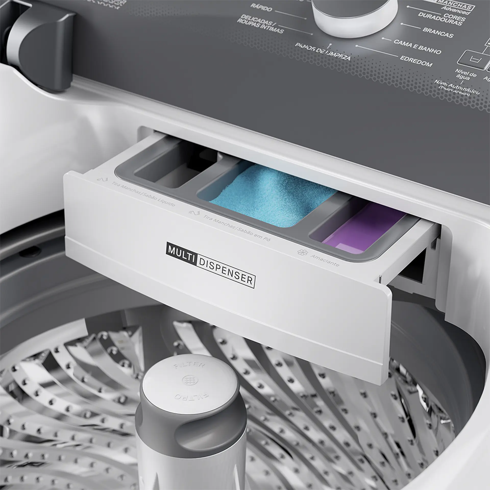 Máquina de Lavar Brastemp Smart Sensor 14Kg Automática BWF14A - Branco - 110 Volts