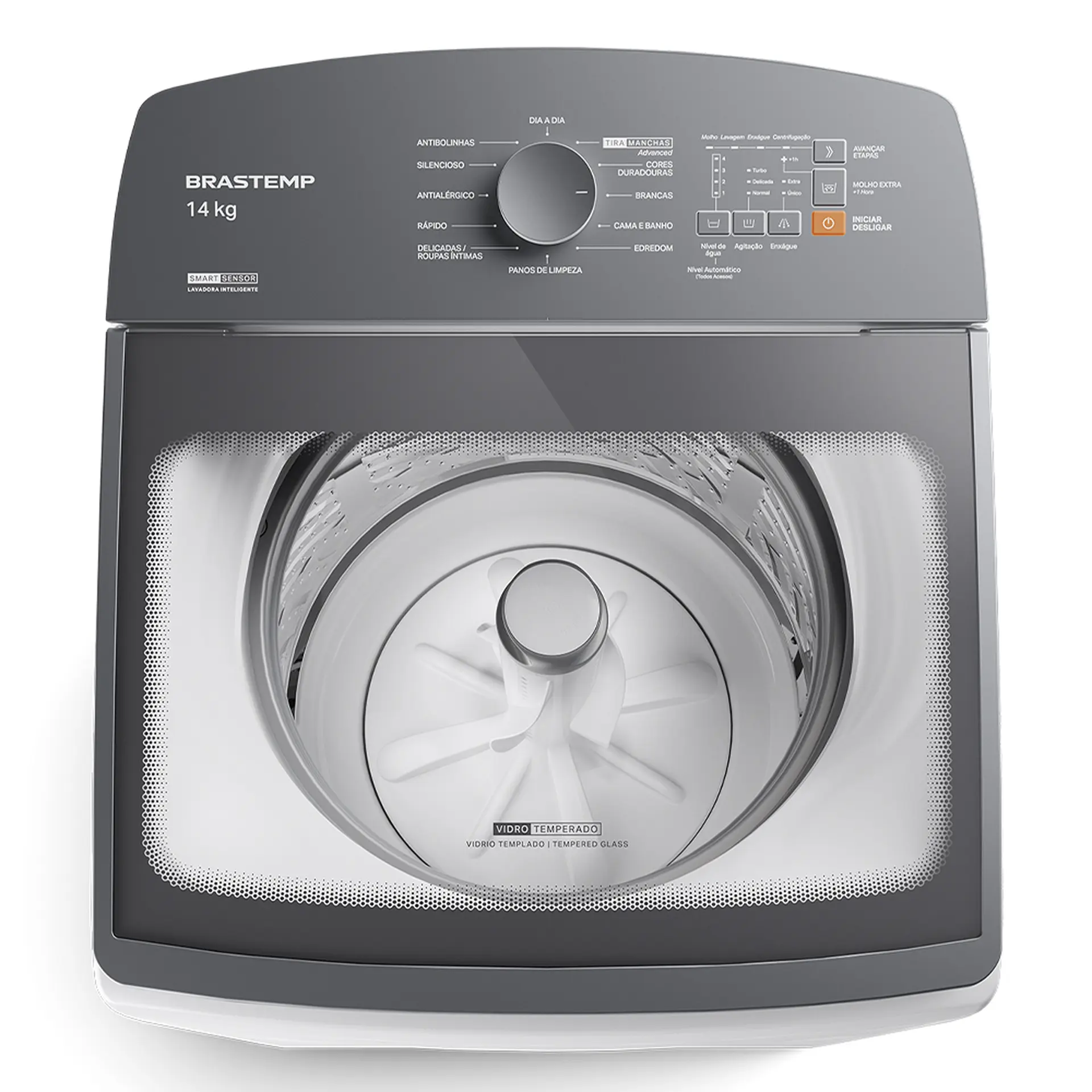 Máquina de Lavar Brastemp Smart Sensor 14Kg Automática BWF14A - Branco - 110 Volts