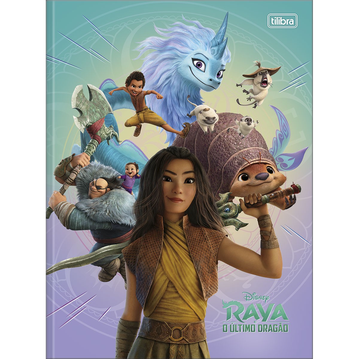 Caderno Brochura Tilibra Capa Dura Raya Ultimo Dragão 80 Folhas Sortido