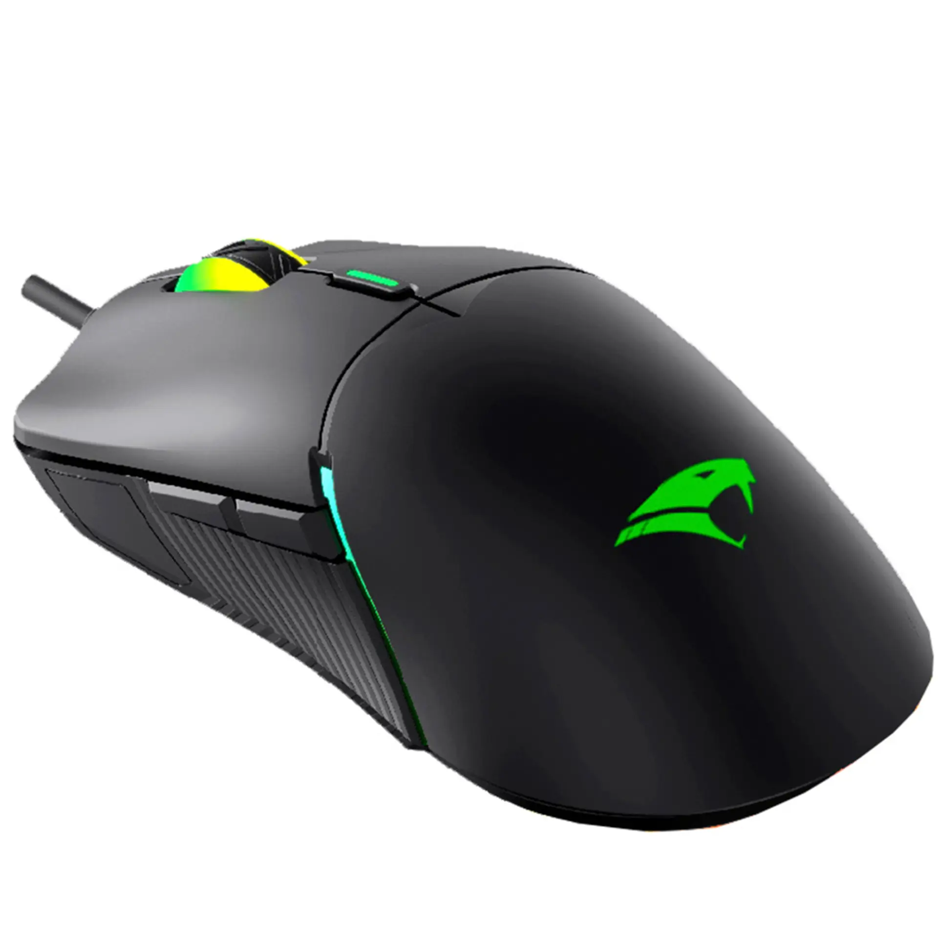 Mouse Gamer com Fio Viper Pro Naja USB Sensor Óptico 6 Botões - Preto/Verde - Bivolt