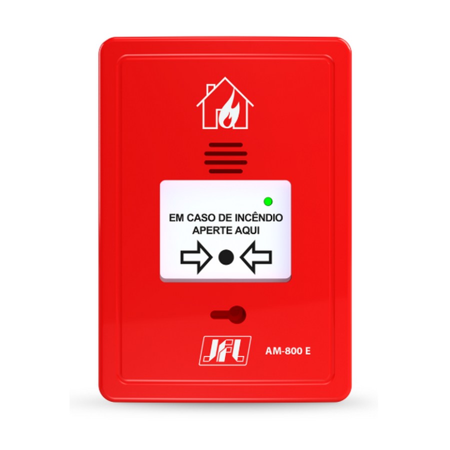Acionador Manual Rearmável 24V Endereçável incêndio  JFL 40718 AM 800E
