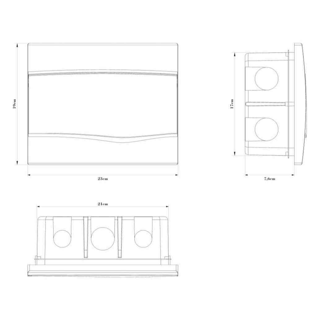 Quadro de Distribuição Embutir 9 Din Branco Tramontina - 56300/052