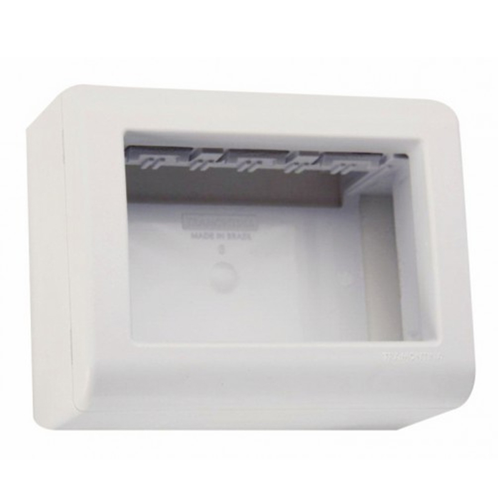 Caixa Sobrepor Padrão + Tampa para 3 Módulos Tramontina LizFlex - 57303/003
