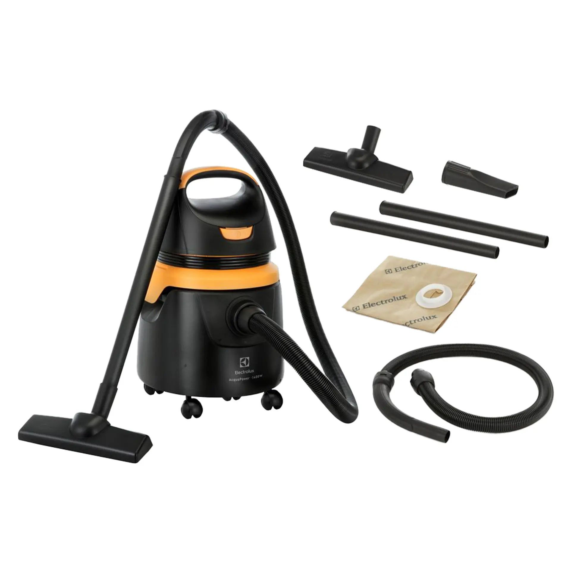 Aspirador Água e Pó Electrolux Acqua Power 1400W 10L Rodas 360° AQP20 - Preto/Amarelo - 110 Volts