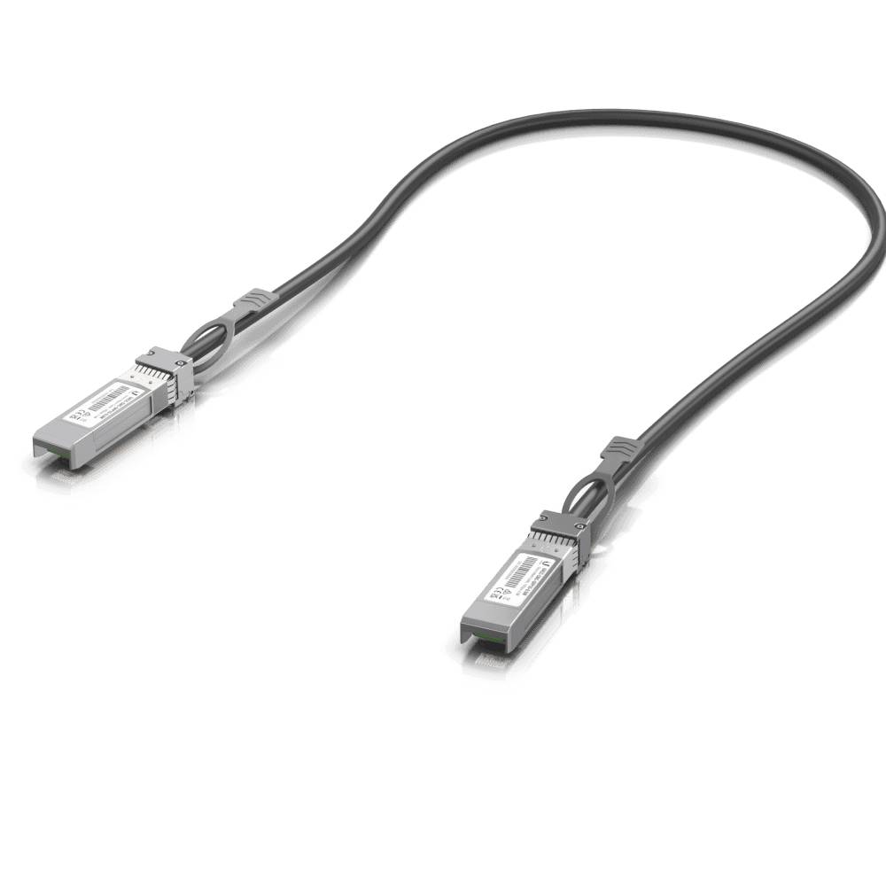 Cabo Link Fibra Optica 10G SFP 0,5m Ubiquiti UACCDACSFP1
