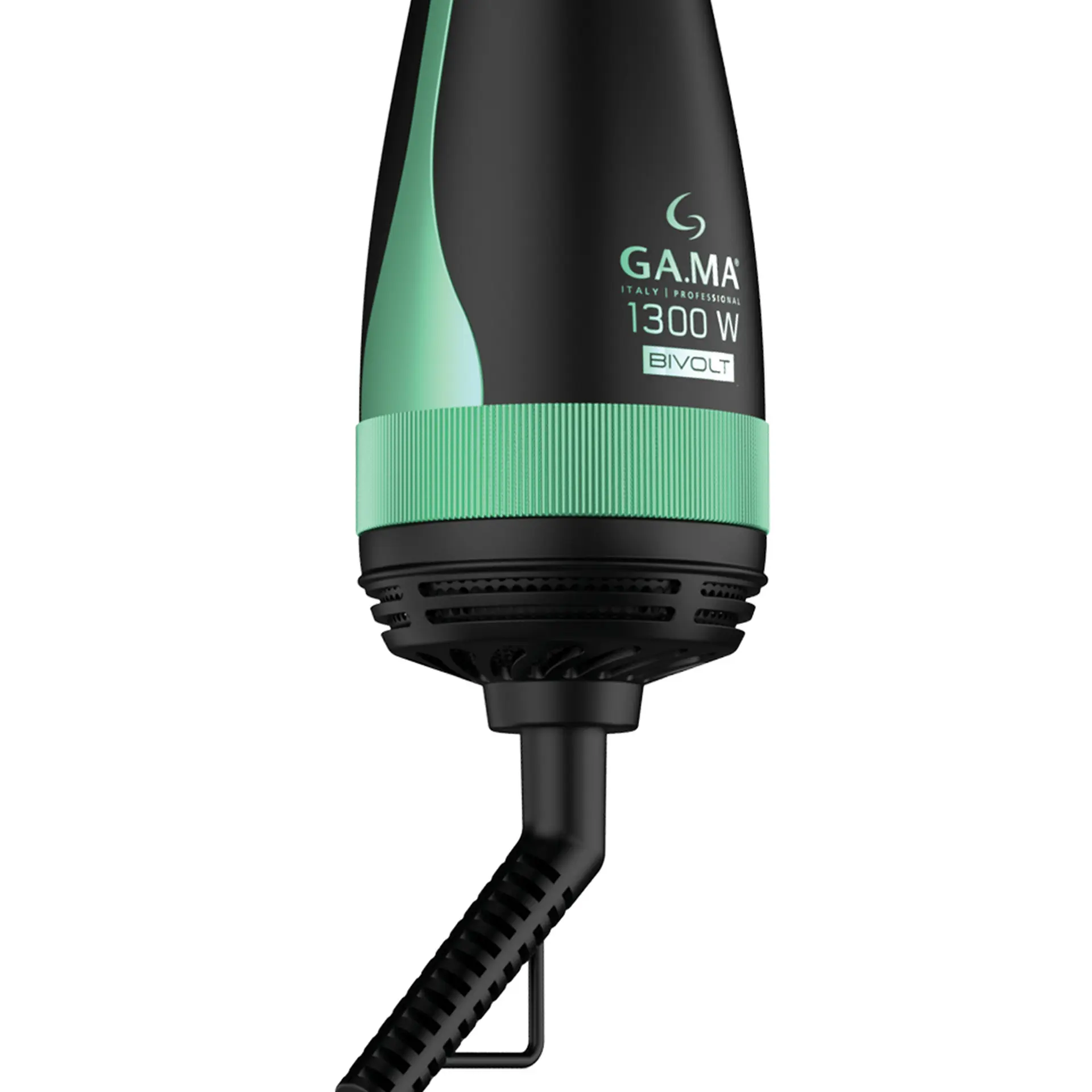 Escova Secadora Gama Babosa Brush 3D 2 Velocidades 1300W - Preto/Verde - Bivolt