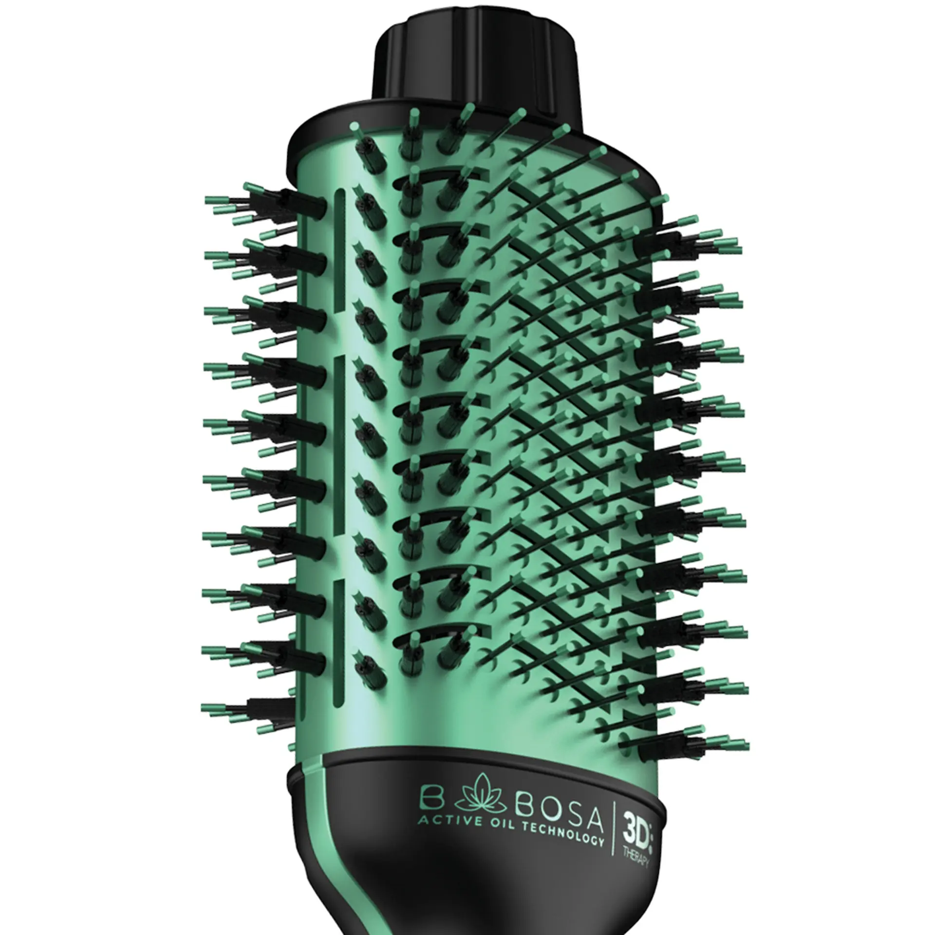 Escova Secadora Gama Babosa Brush 3D 2 Velocidades 1300W - Preto/Verde - Bivolt