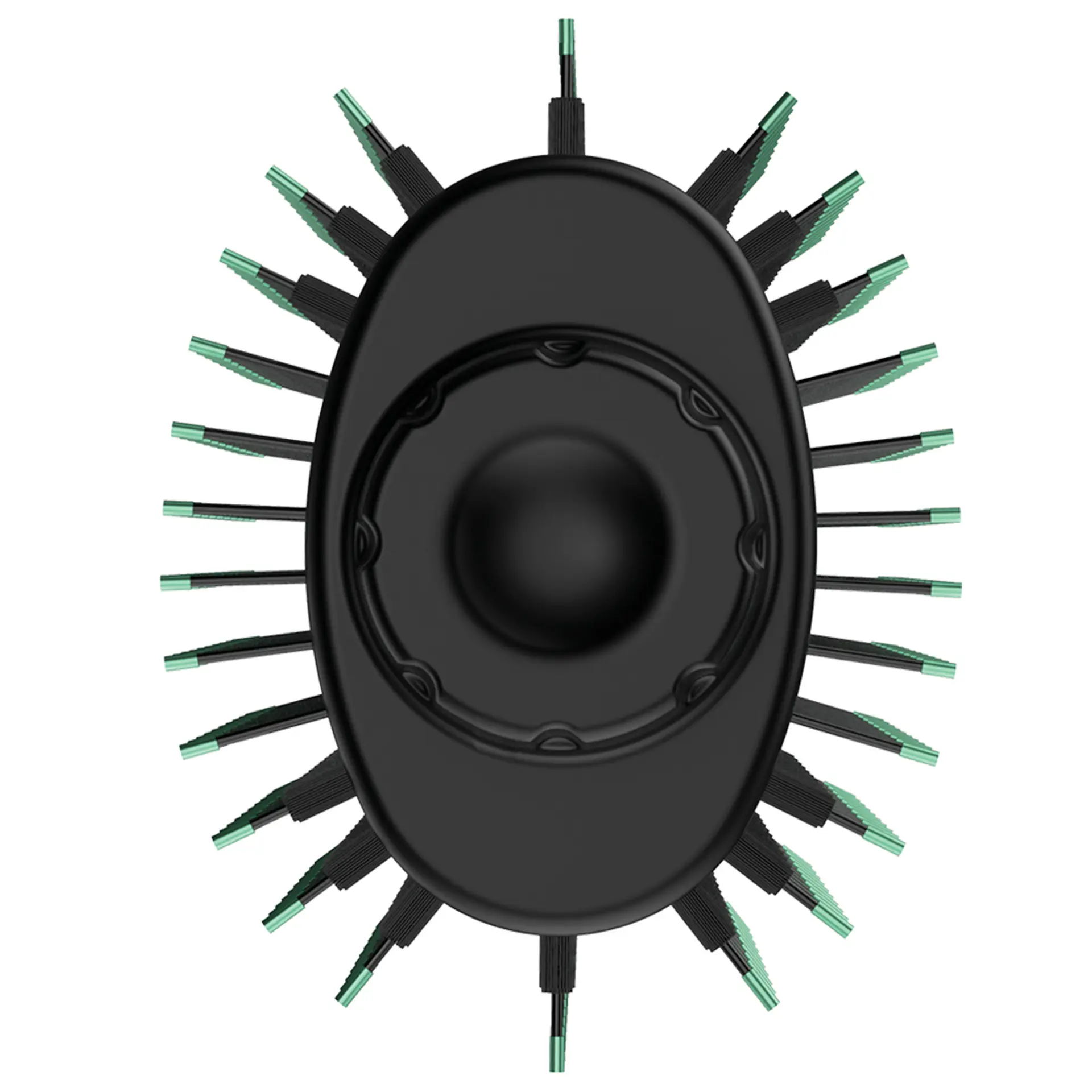 Escova Secadora Gama Babosa Brush 3D 2 Velocidades 1300W - Preto/Verde - Bivolt