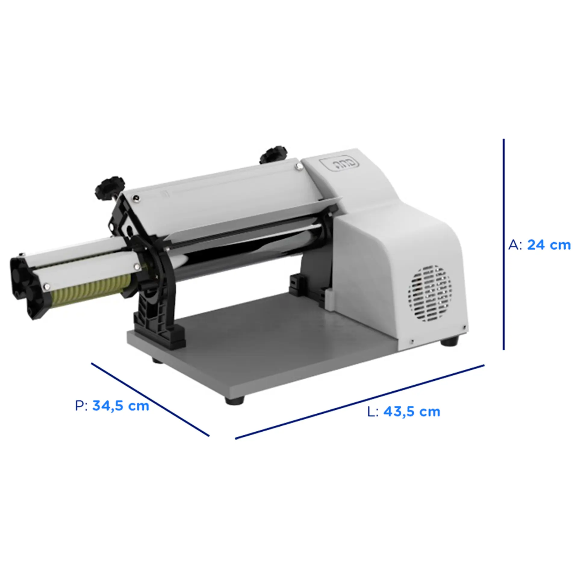 Cilindro Laminador de Massa com Talharim Elétrico Pro 28cm Anodilar - Branco - 110 Volts