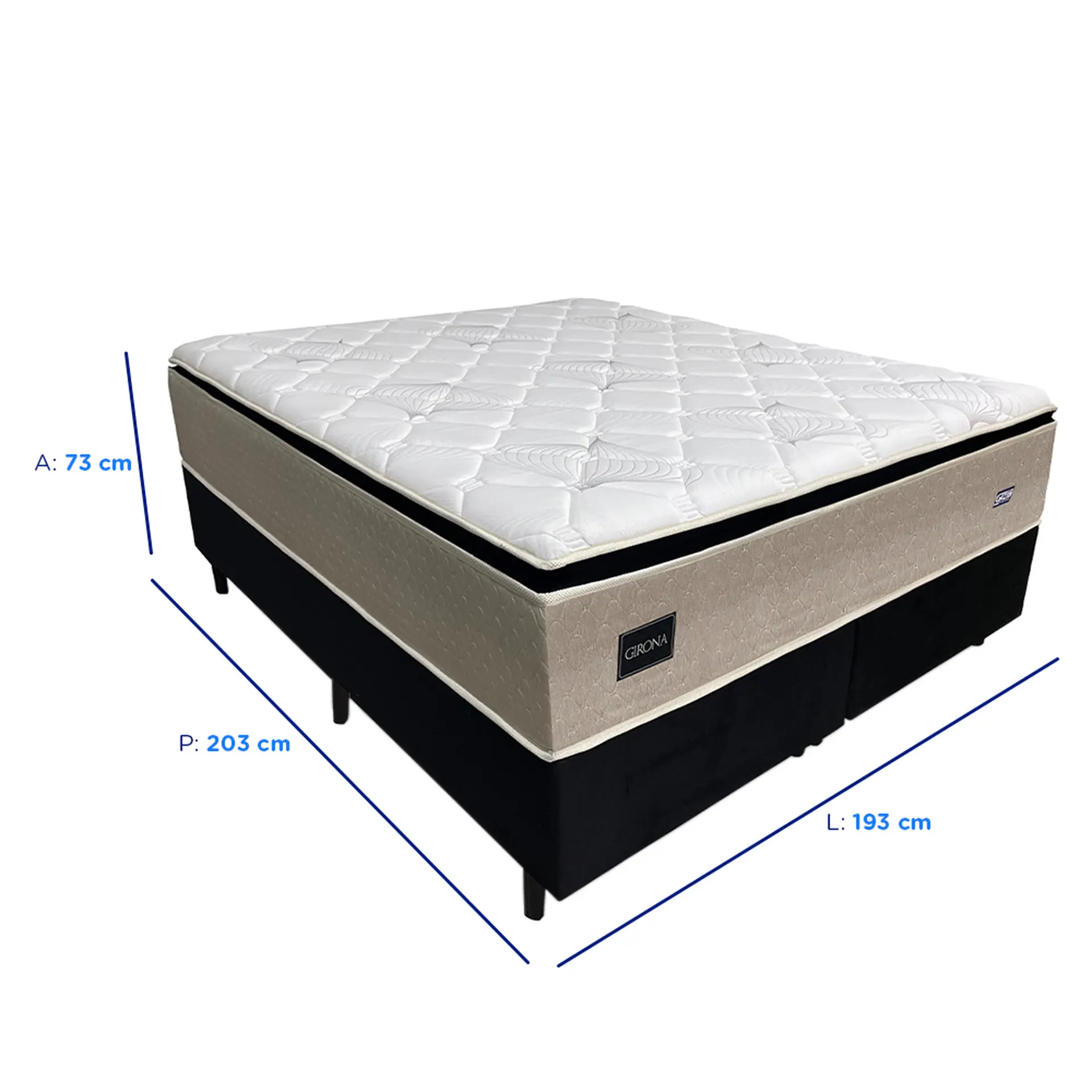Colchão Cama Box Gazin Molas BlueWave King Size Girona 193x203