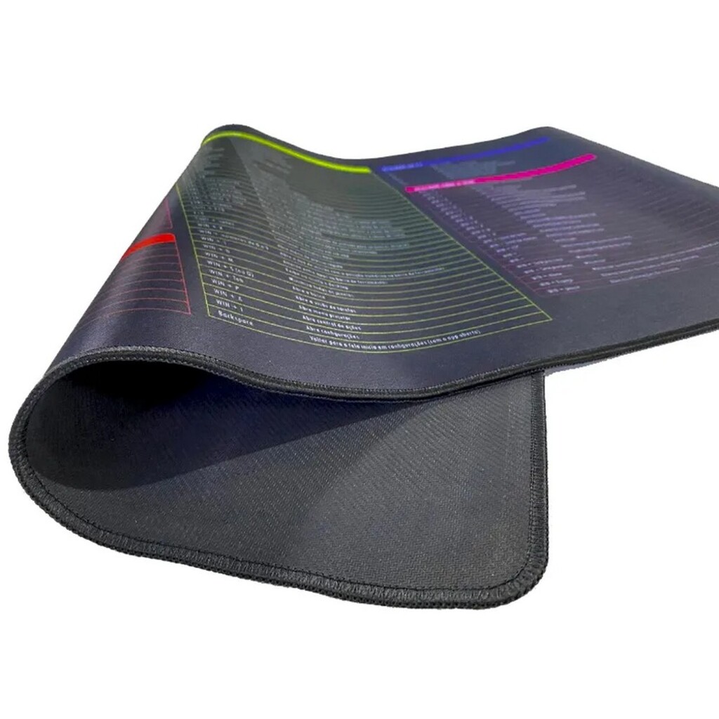 Mouse Pad Gamer Antiderrapante Atalhos de Teclado do Windows 700x350x3mm MP-7035C38 Exbom - 3657 - Vendido Unitário
