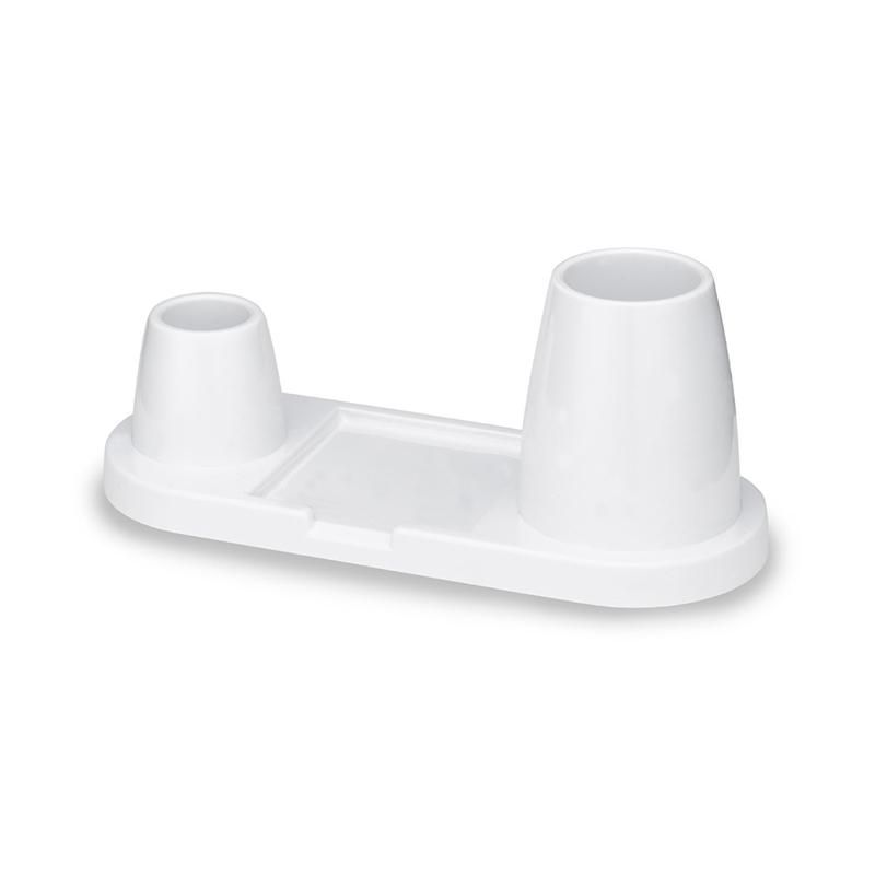 Porta Lápis Clips Papel Lembrete 3x1 Waleu Branco Plus