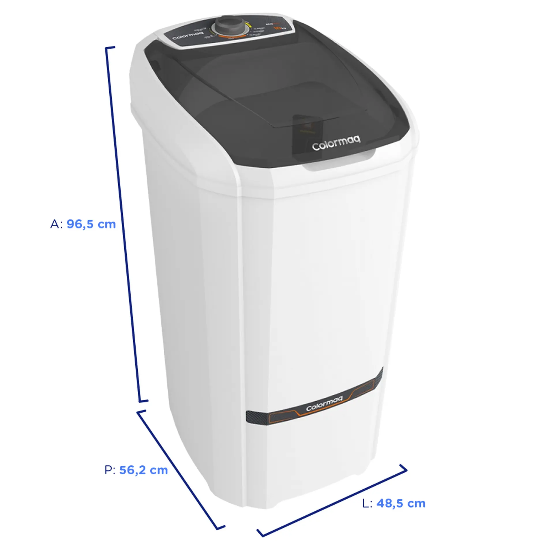 Tanquinho Colormaq Ecomax 10kg Semiautomático com Filtro de Fiapos LCS10 - Branco - 110 Volts