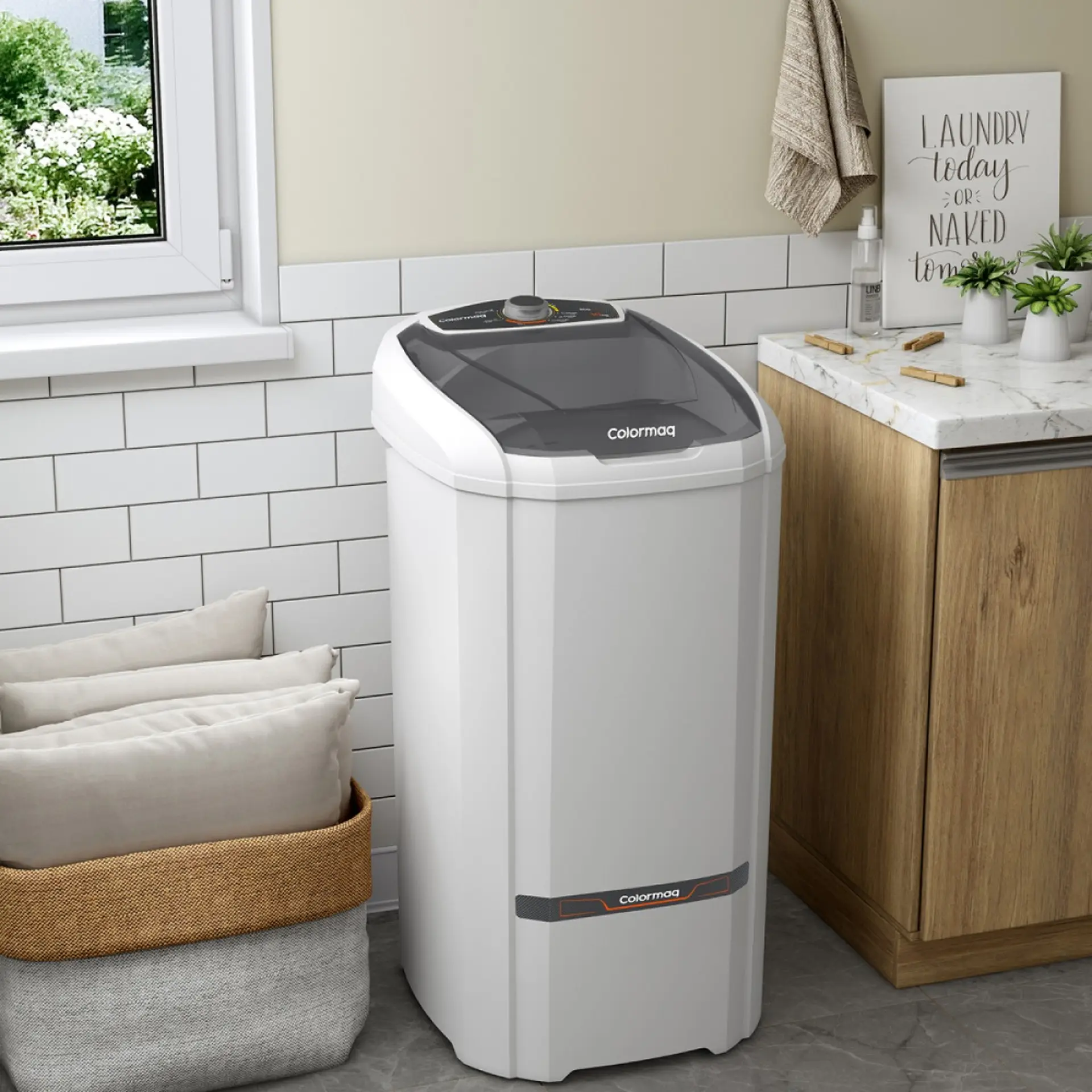 Tanquinho Colormaq Ecomax 10kg Semiautomático com Filtro de Fiapos LCS10 - Branco - 110 Volts