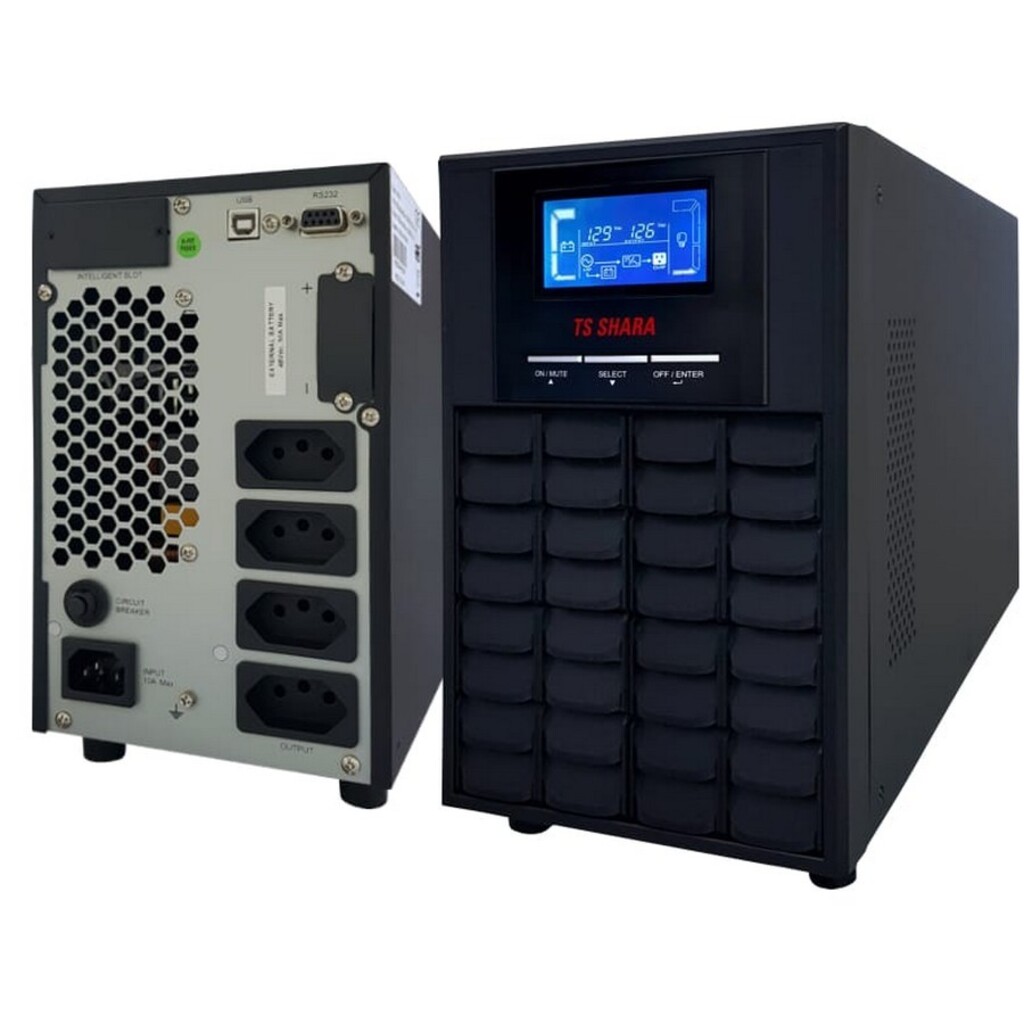 No-Break Senoidal On-Line de Dupla Conversão TS Shara Senno 2.0 KVA Entrada 220v e Saída 220v 4 Baterias - com Conexão para Bateria Externa - 6871