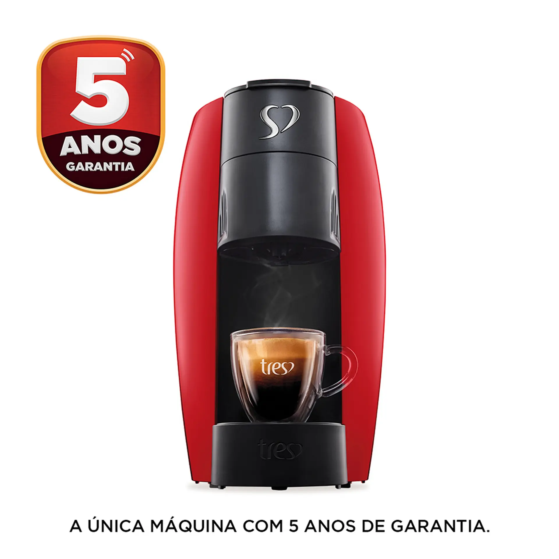 Cafeteira Espresso Três Corações Lov Automática - Vermelho - 110 Volts