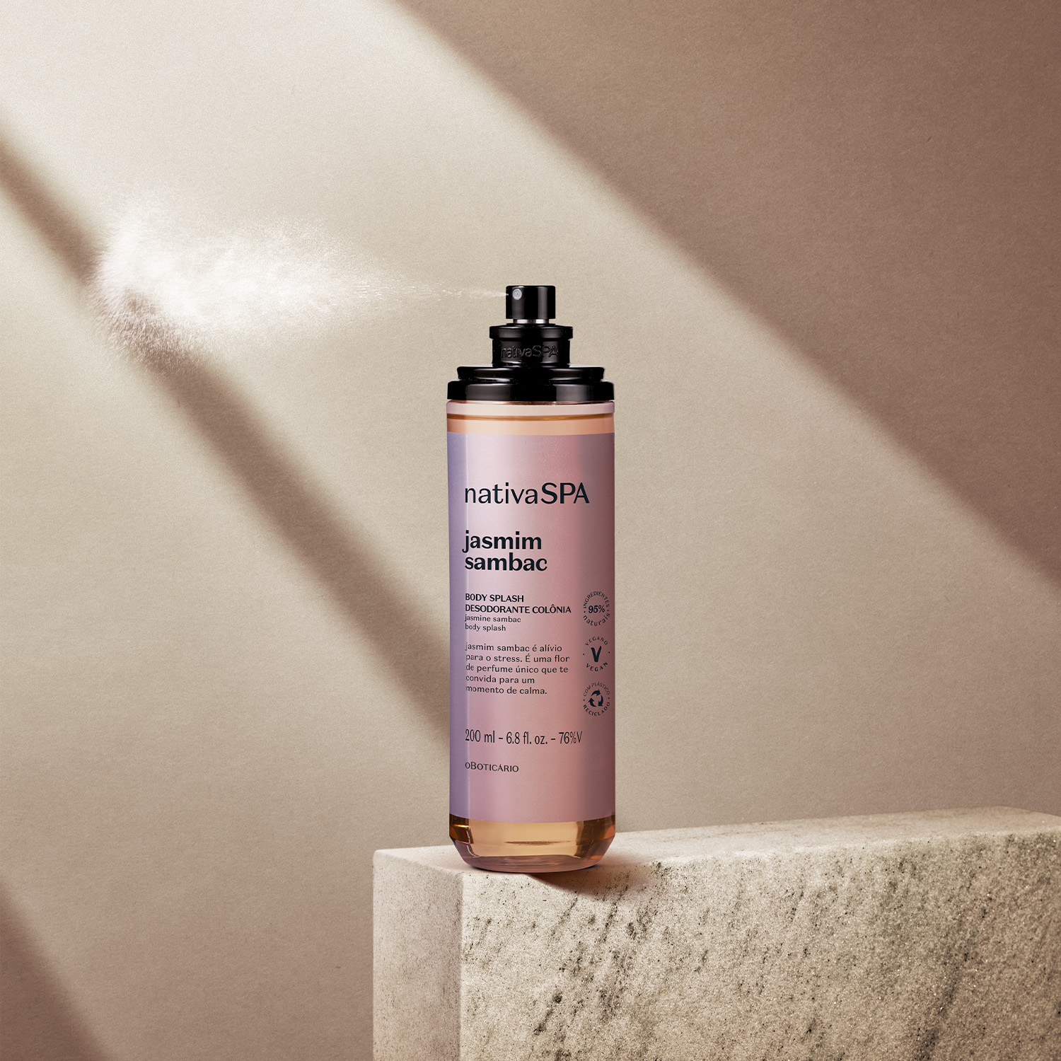 Body Splash Desodorante Colônia Nativa SPA Jasmim Sambac 200ml