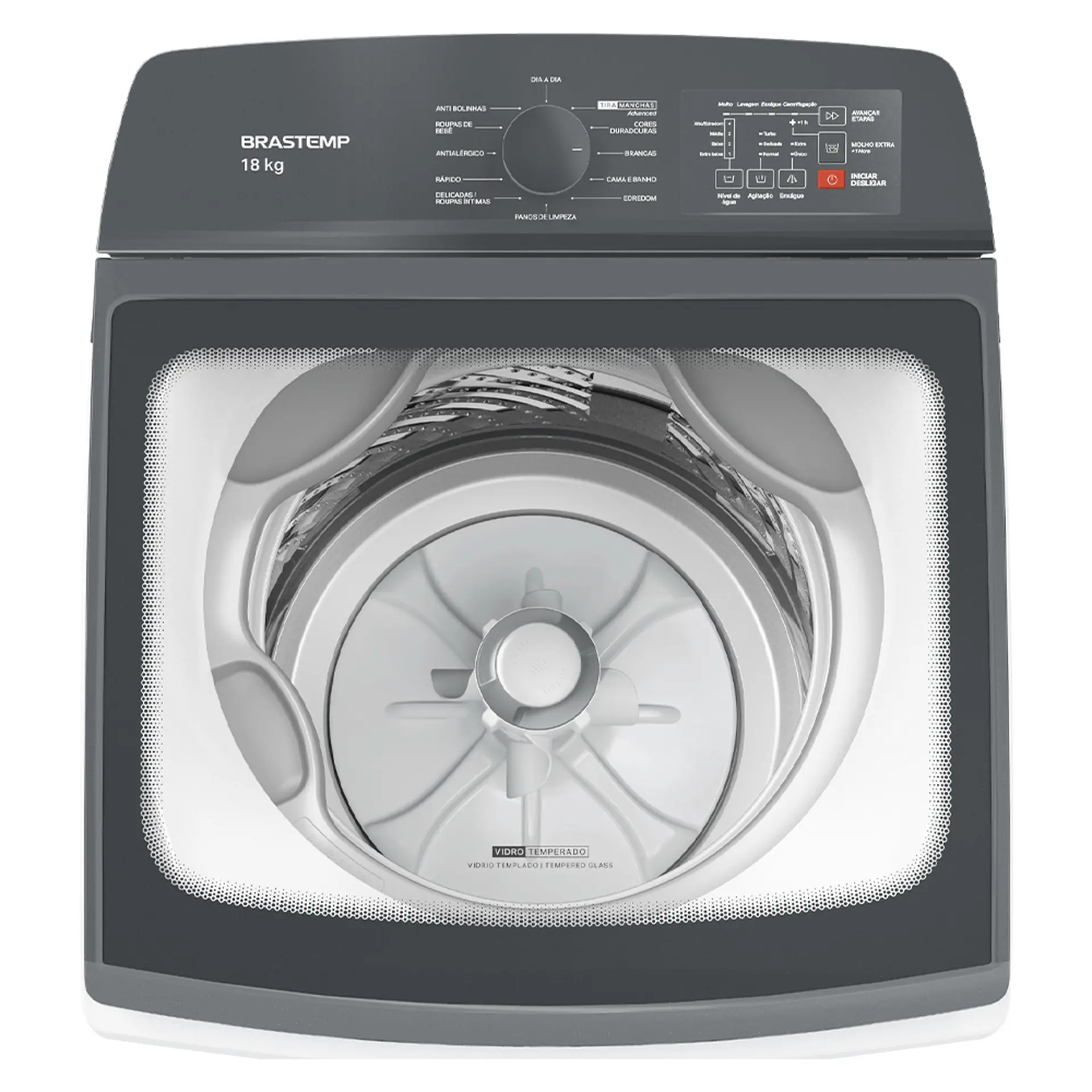 Máquina de Lavar Brastemp 18 Kg Automática Digital BWF18 - Branco - 110 Volts