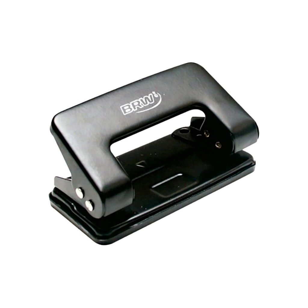 Perfurador de Papel Aço 10 Folhas Preto Brw - Unitário - PF1000