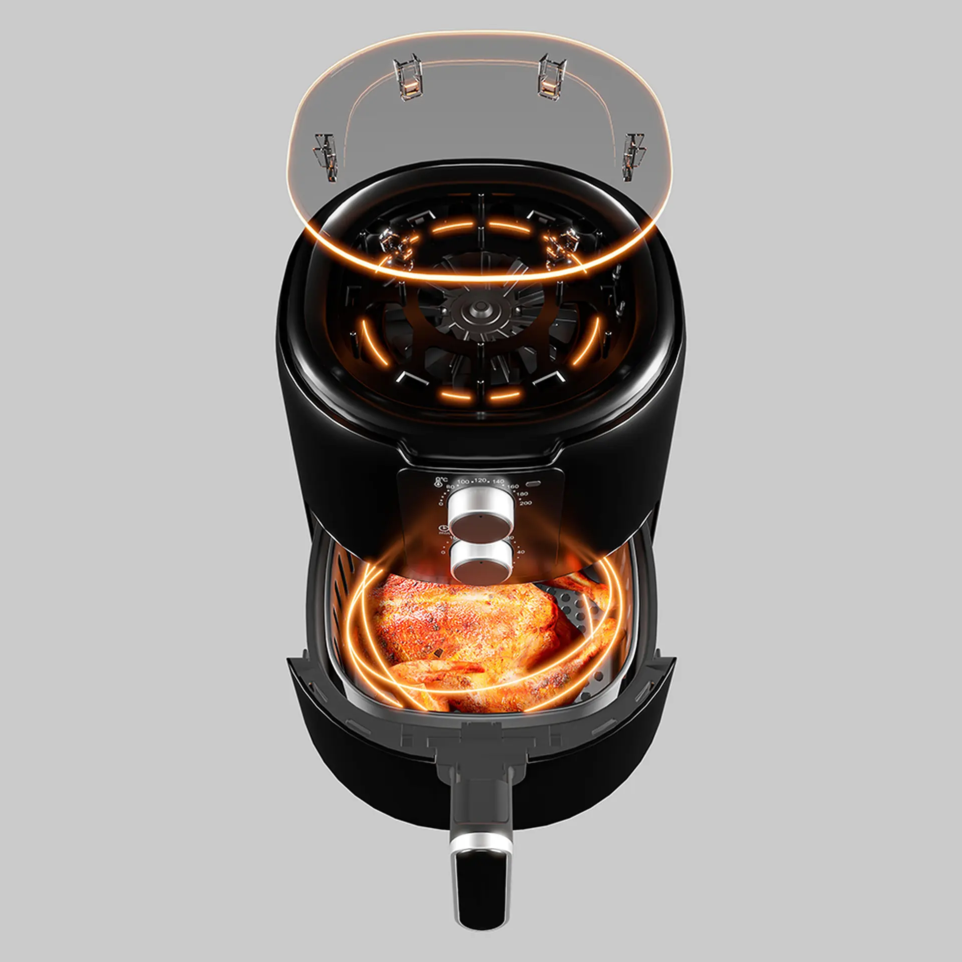 Fritadeira Elétrica AirFryer Elgin Cube Fry AFG40 4L 1600W - Preto - 220 Volts
