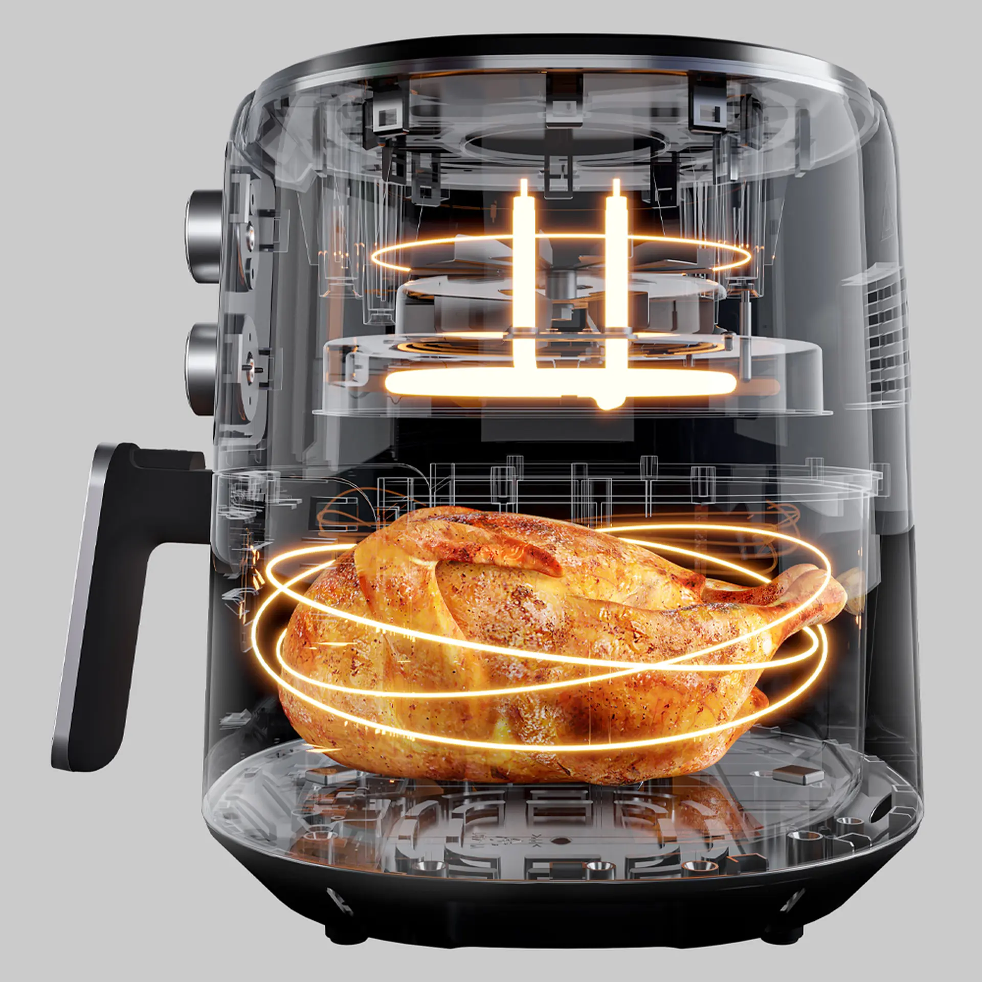 Fritadeira Elétrica AirFryer Elgin Cube Fry AFG40 4L 1600W - Preto - 220 Volts